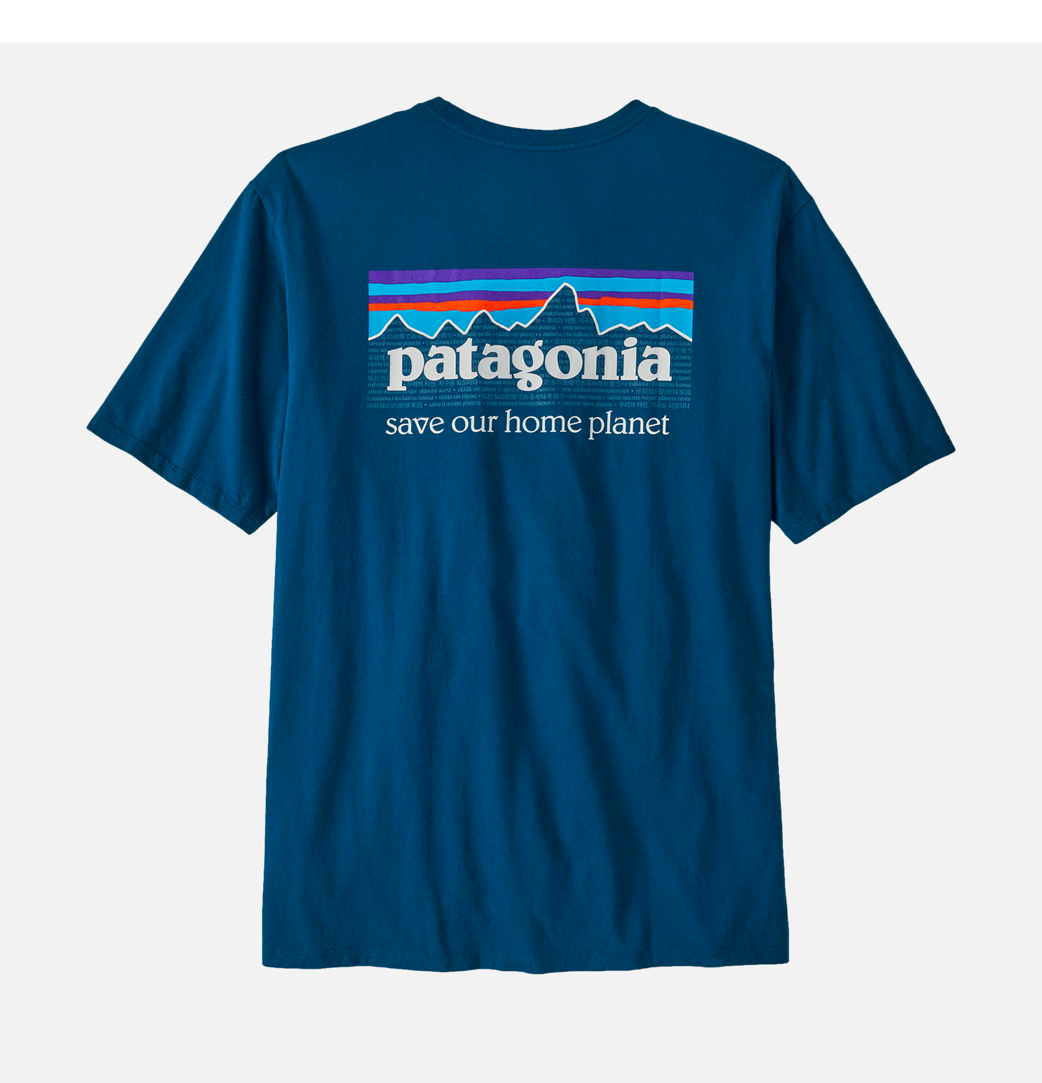 Patagonia T-Shirt P6 Mission Lagom Bleu