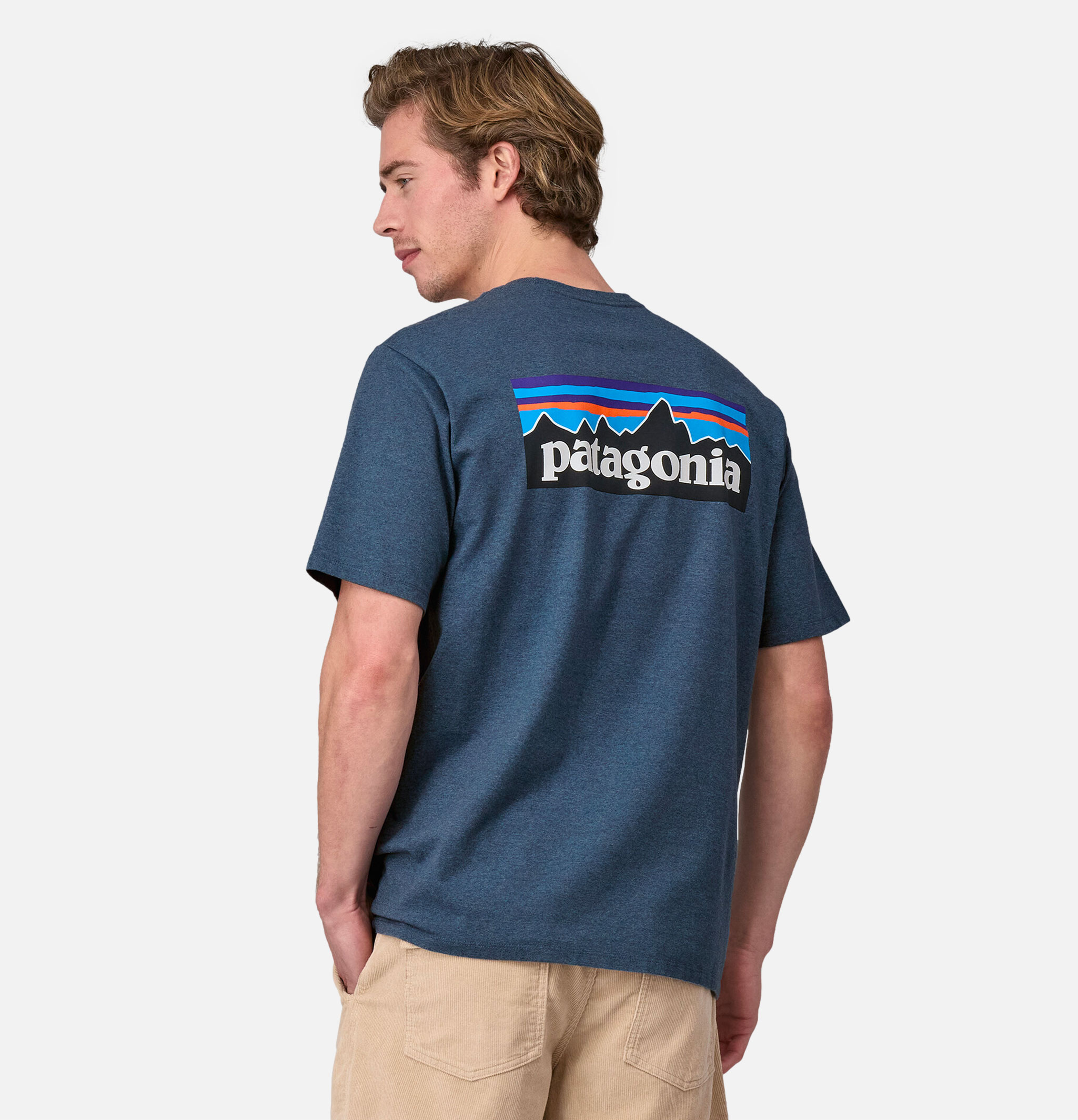 Patagonia Tee Shirt P6 Logo Utility Blue