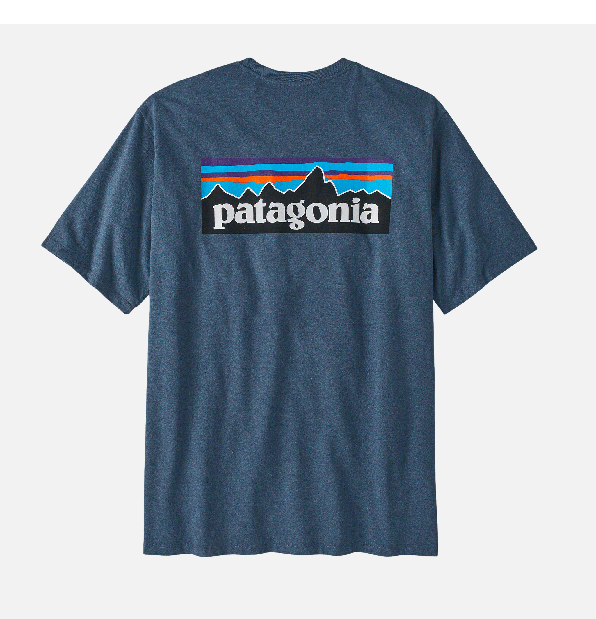 Patagonia Tee Shirt Logo P6 Utility Bleu