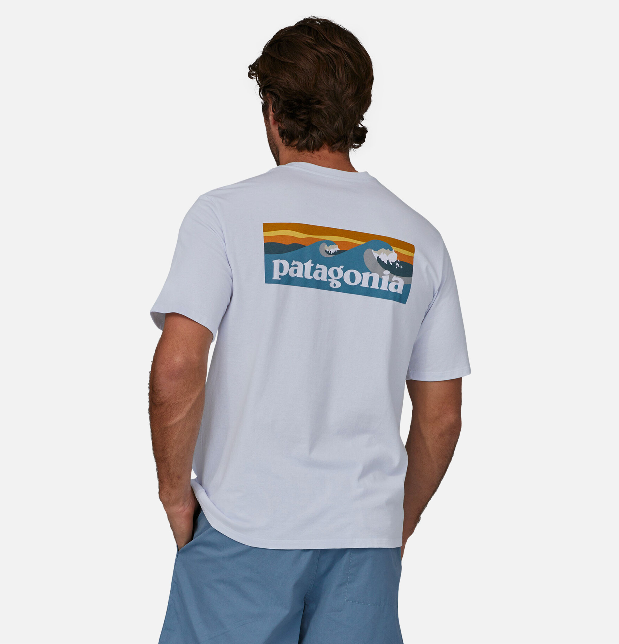 Patagonia Boardshort Logo Pocket White T-shirt