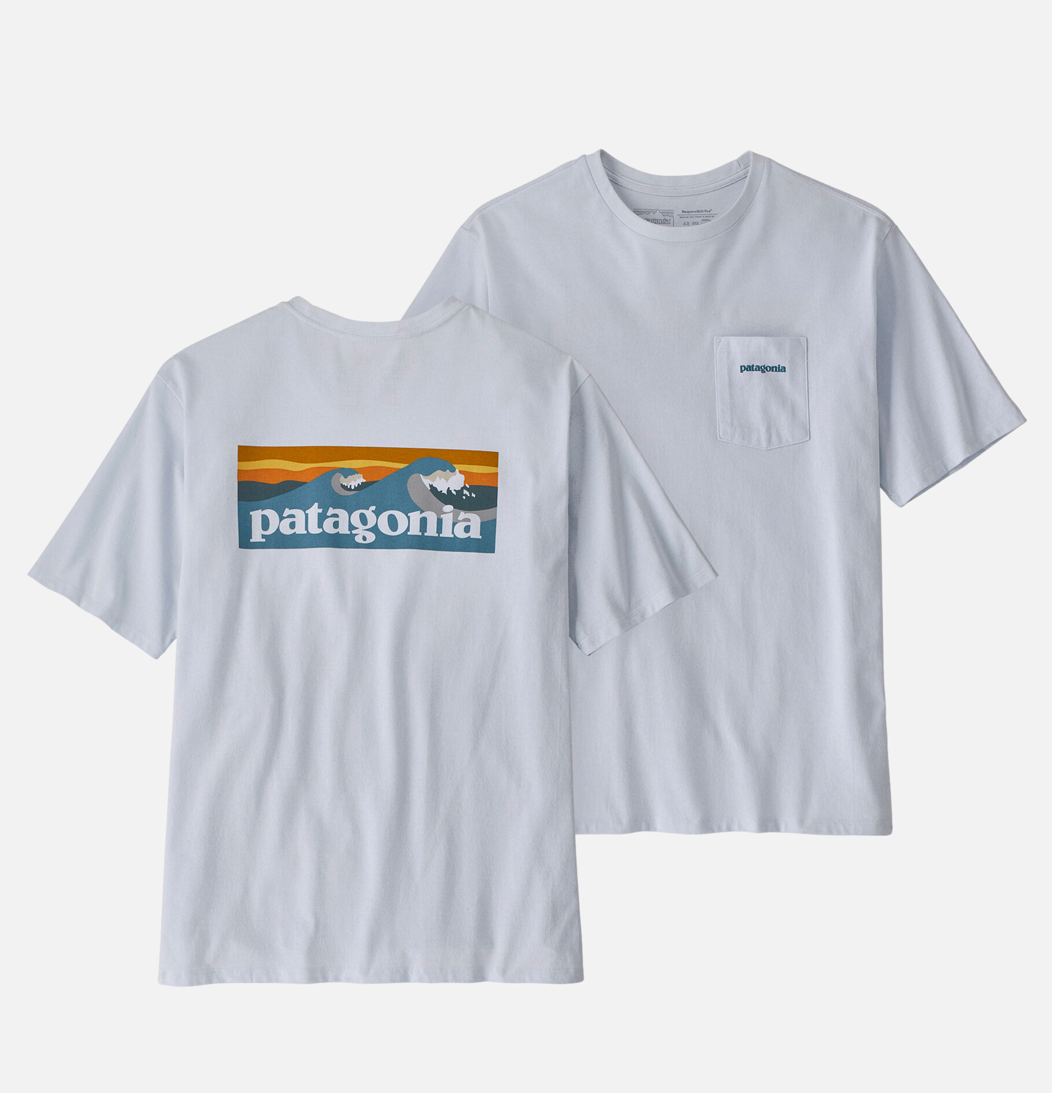 Patagonia Boardshort Logo Pocket White T-shirt