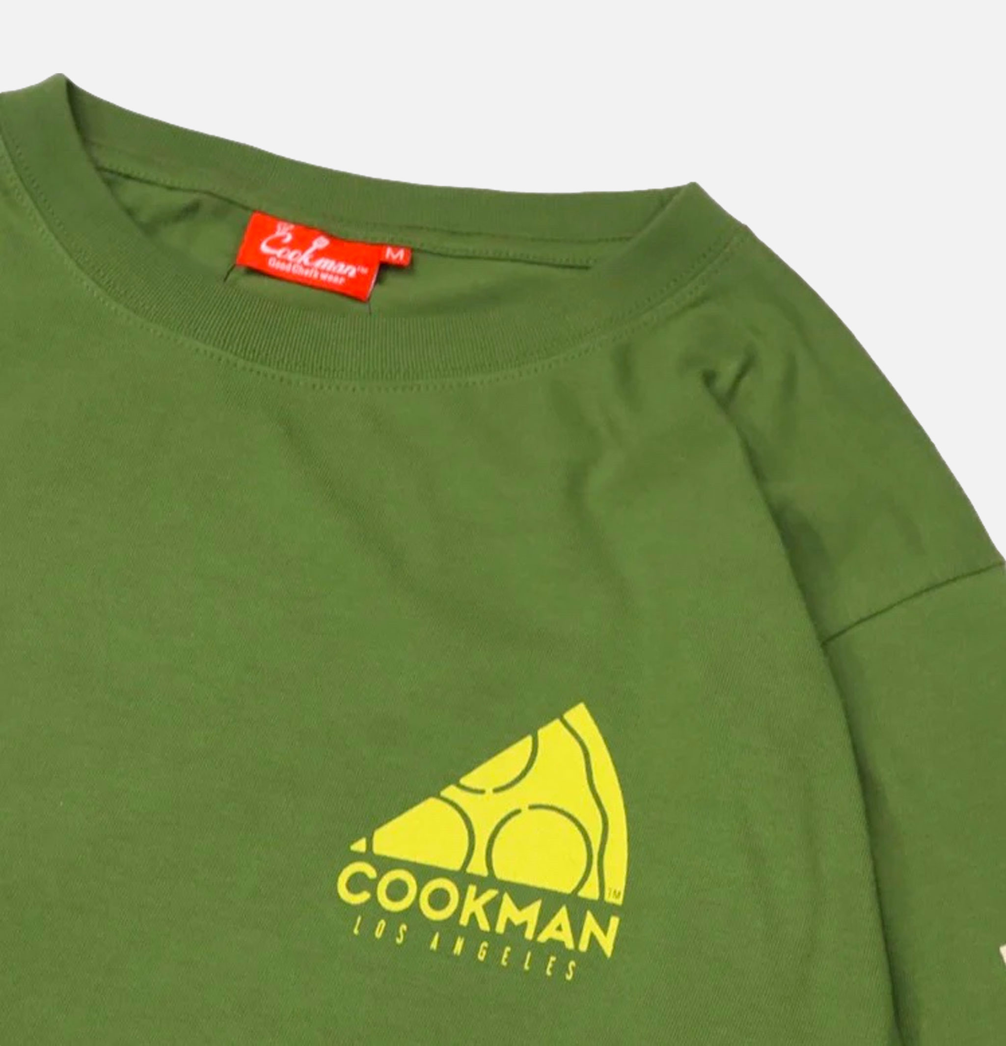 Cookman T-shirt Long Sleeve Pizza Green