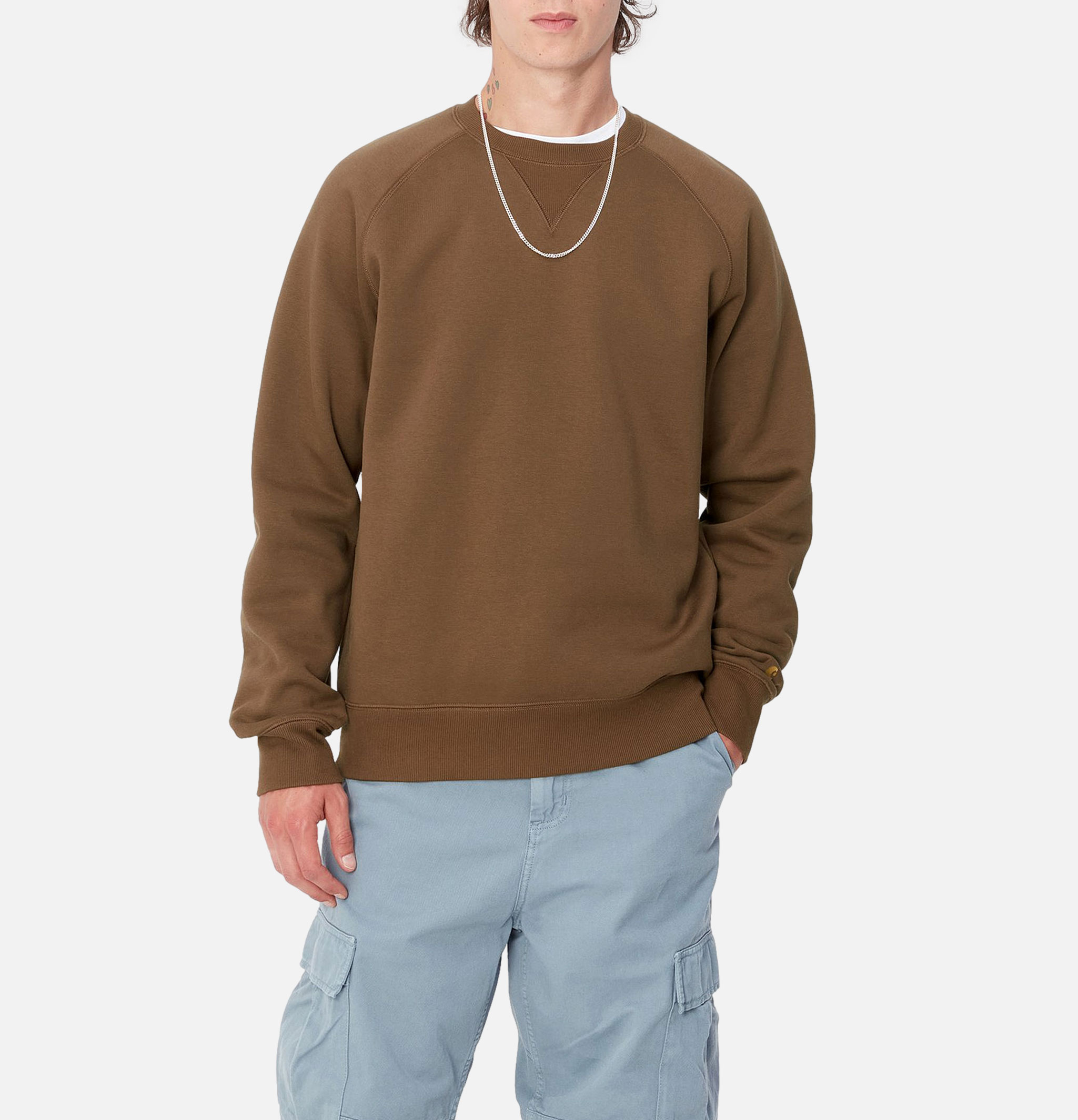 Carhartt WIP Chase Sweat Chocolate Gold