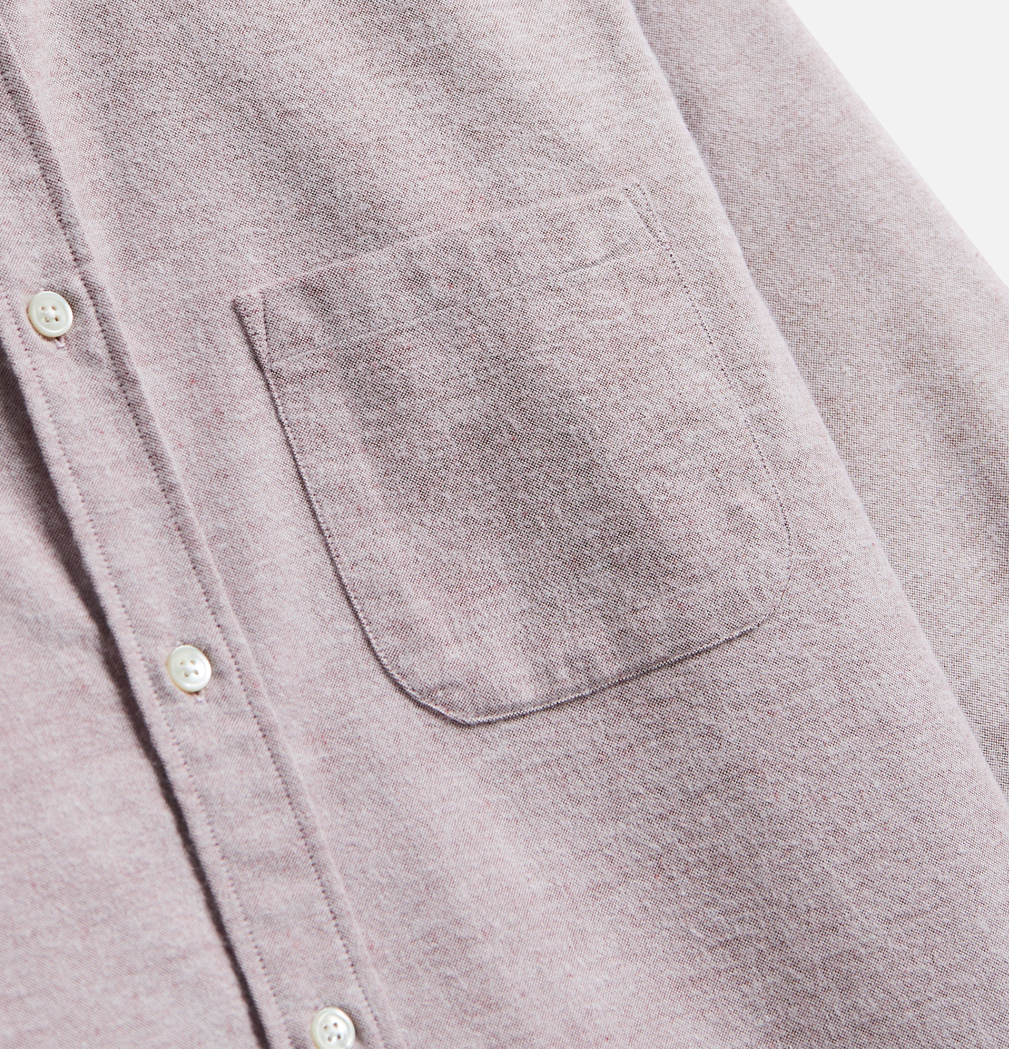 Portuguese Flannel Brushed Oxford Bordeaux Shirt