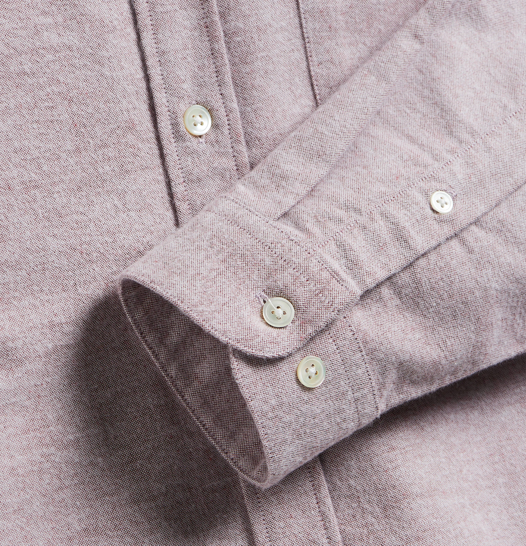 Portuguese Flannel Brushed Oxford Bordeaux Shirt