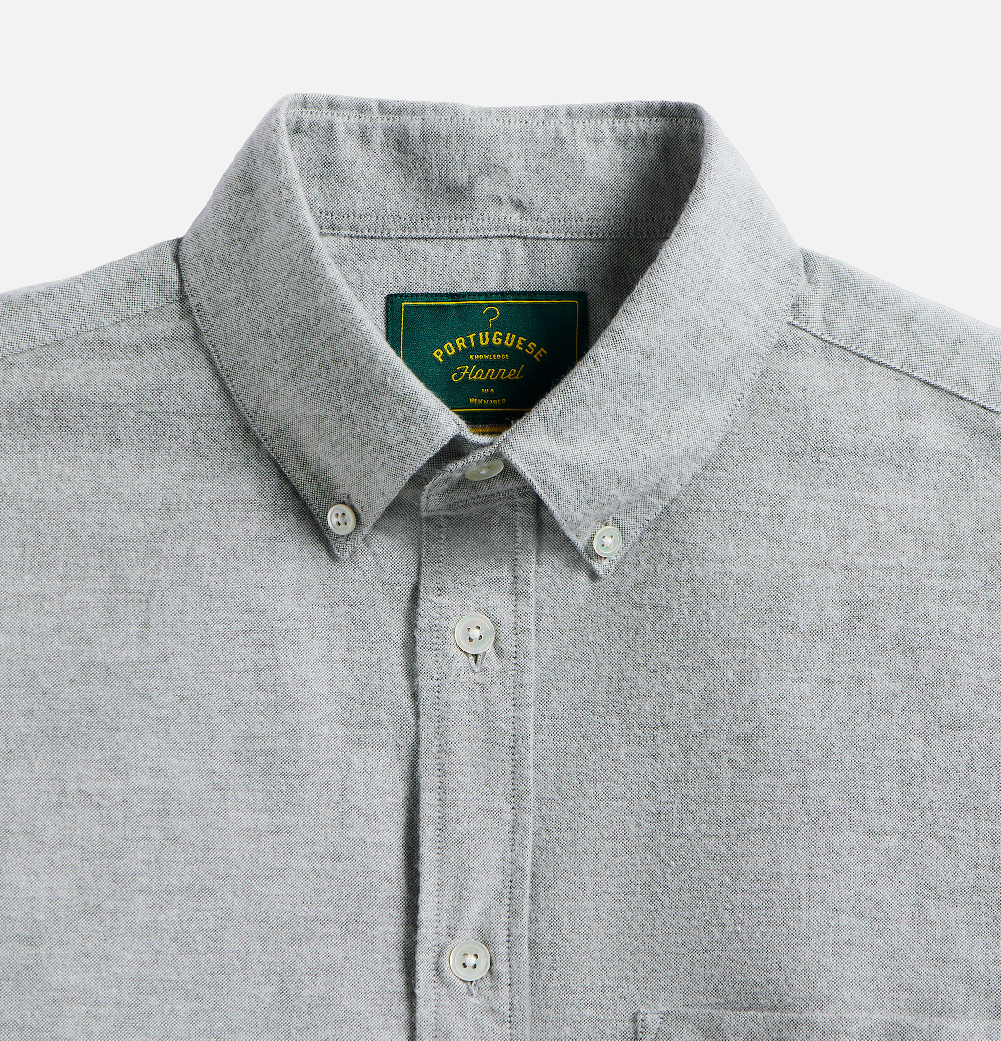 Portuguese Flannel Brushed Oxford Green shirt