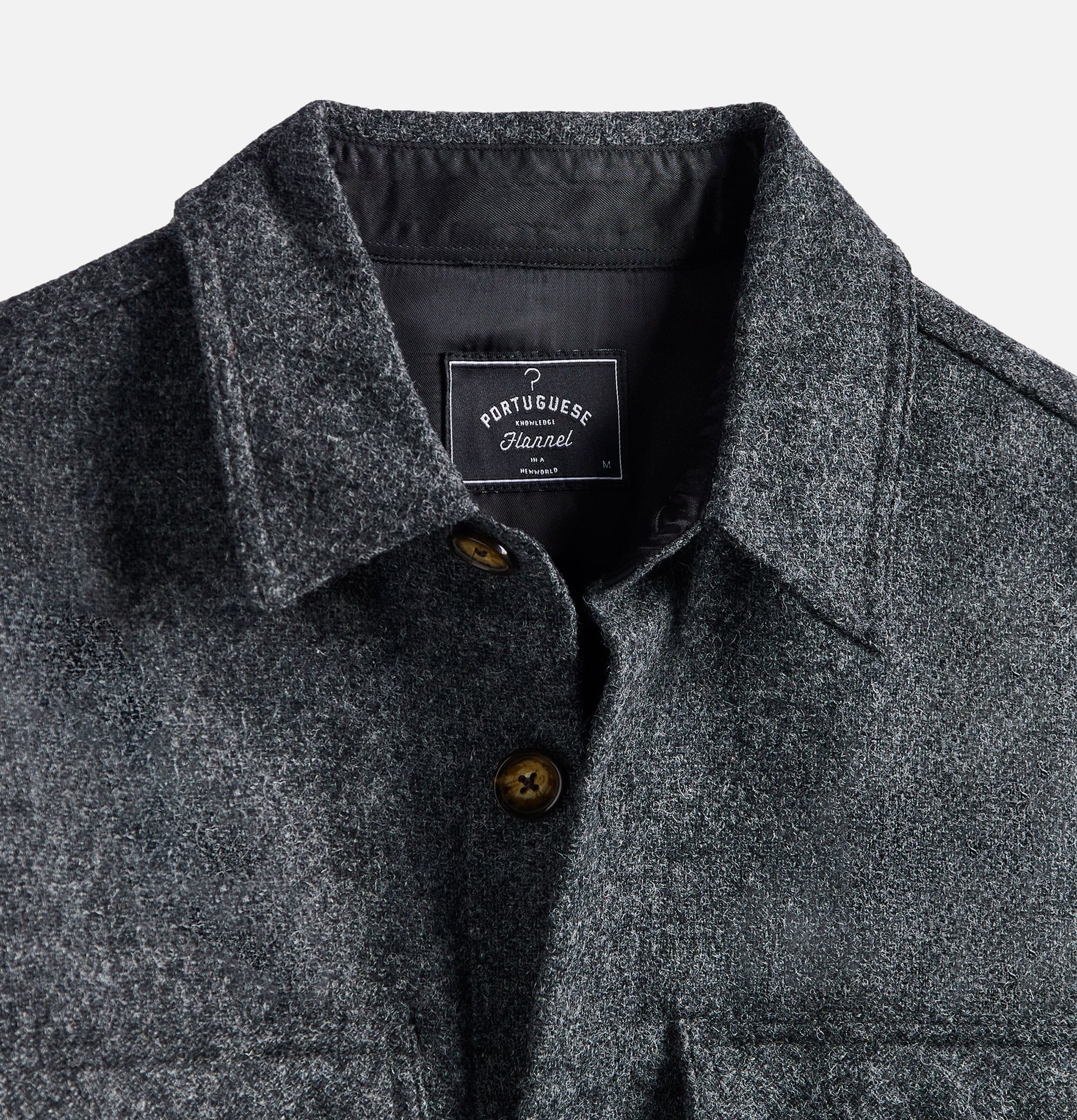 Portuguese Flannel Chemise Wool Field Over Gris