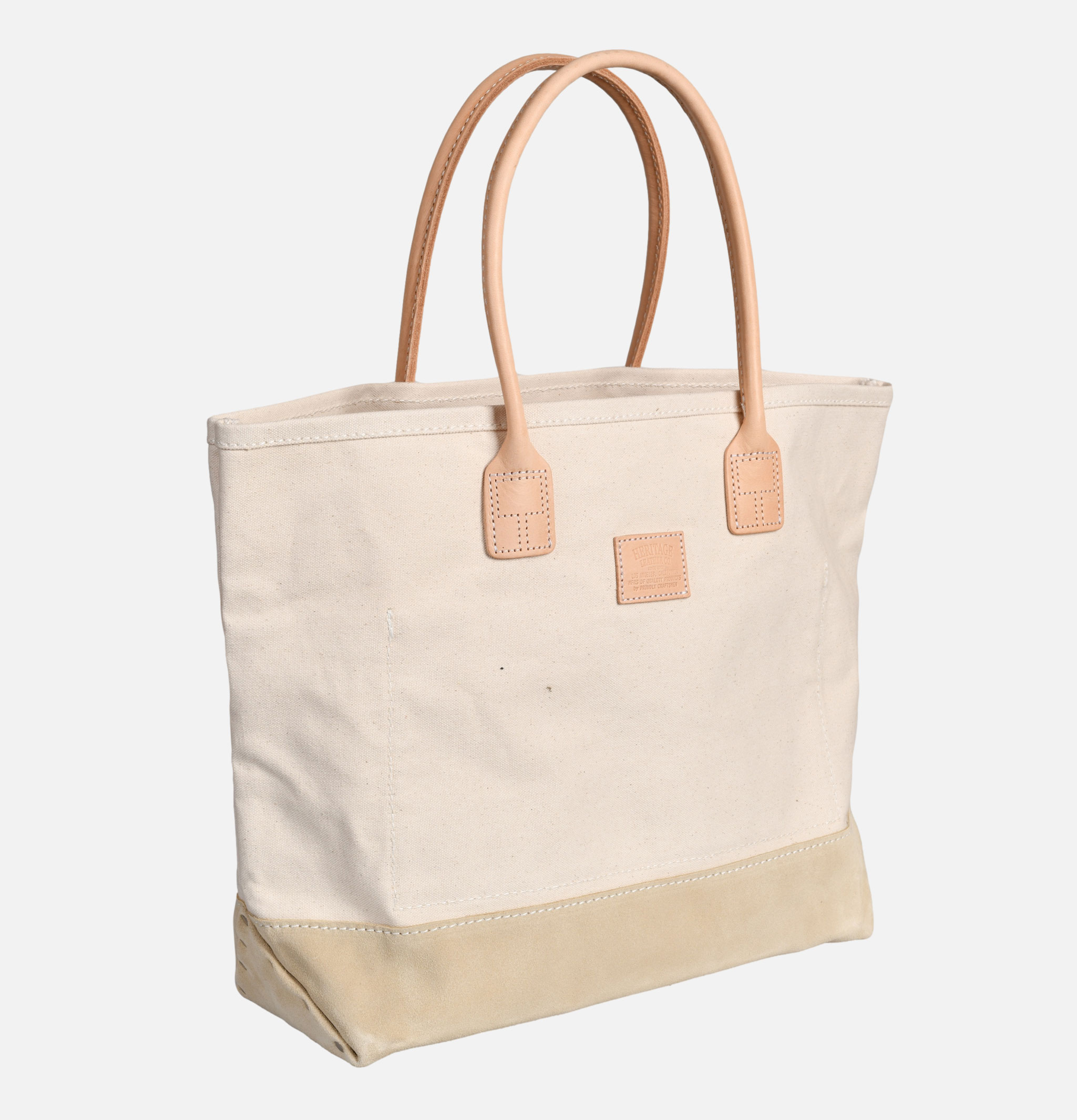 Heritage Leather Company Day Tote-Bag With Vintage Patches