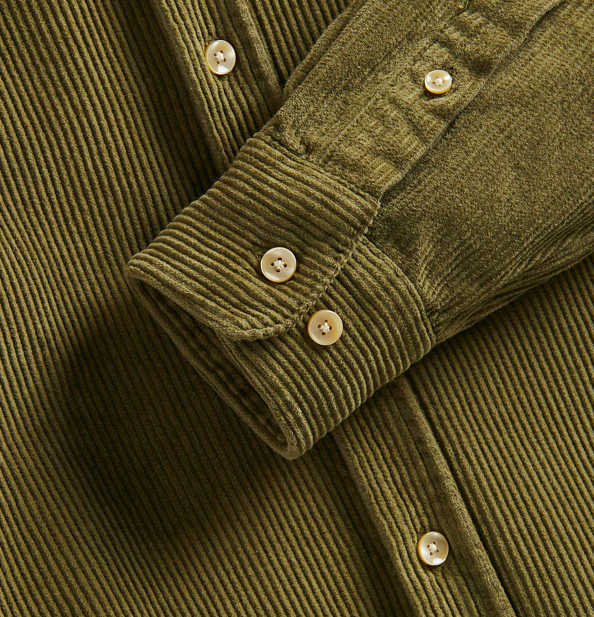 Portuguese Flannel Chemise Lobo Olive