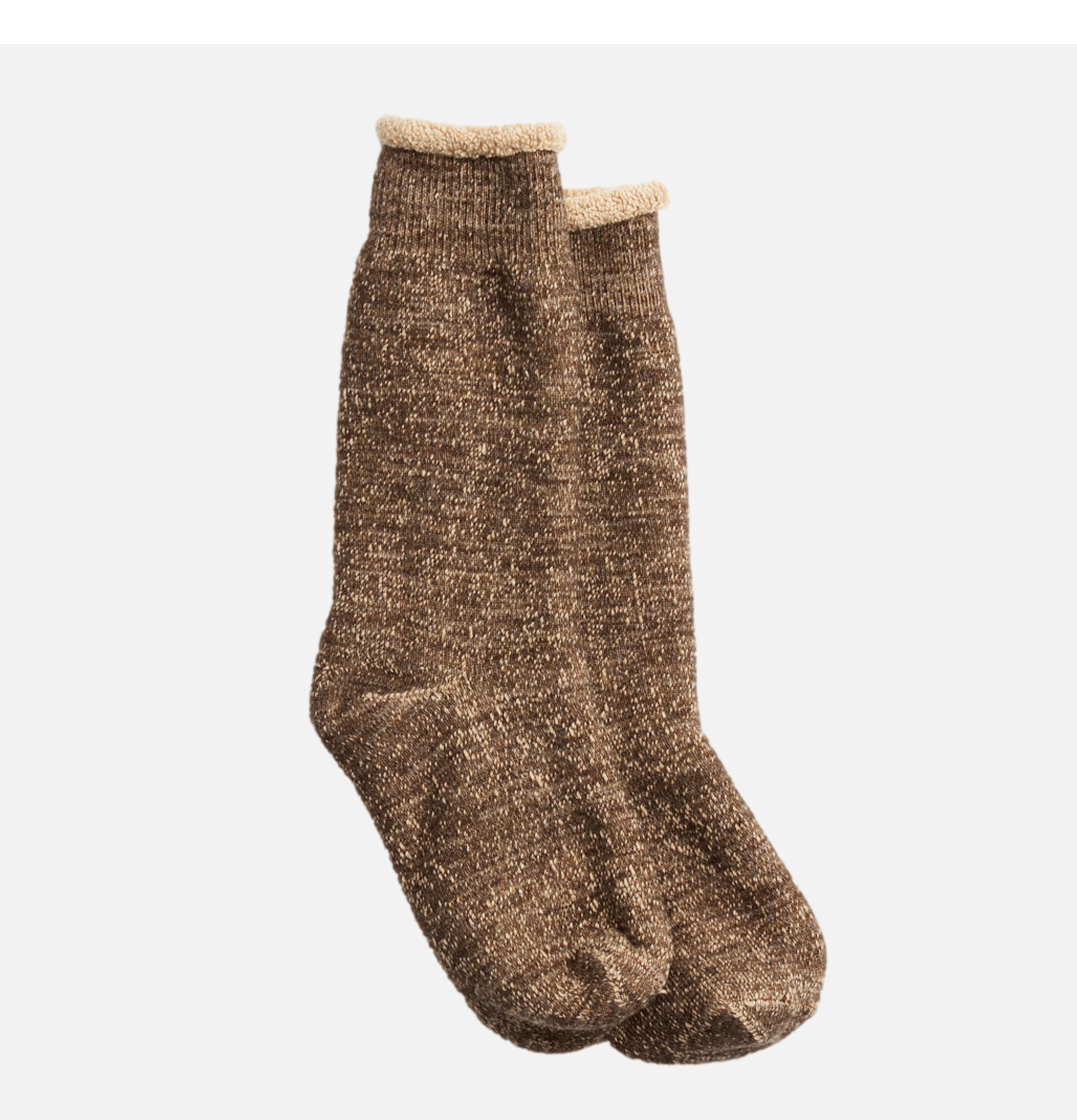 Rototo Double Face Socks Dark Brown - Brown