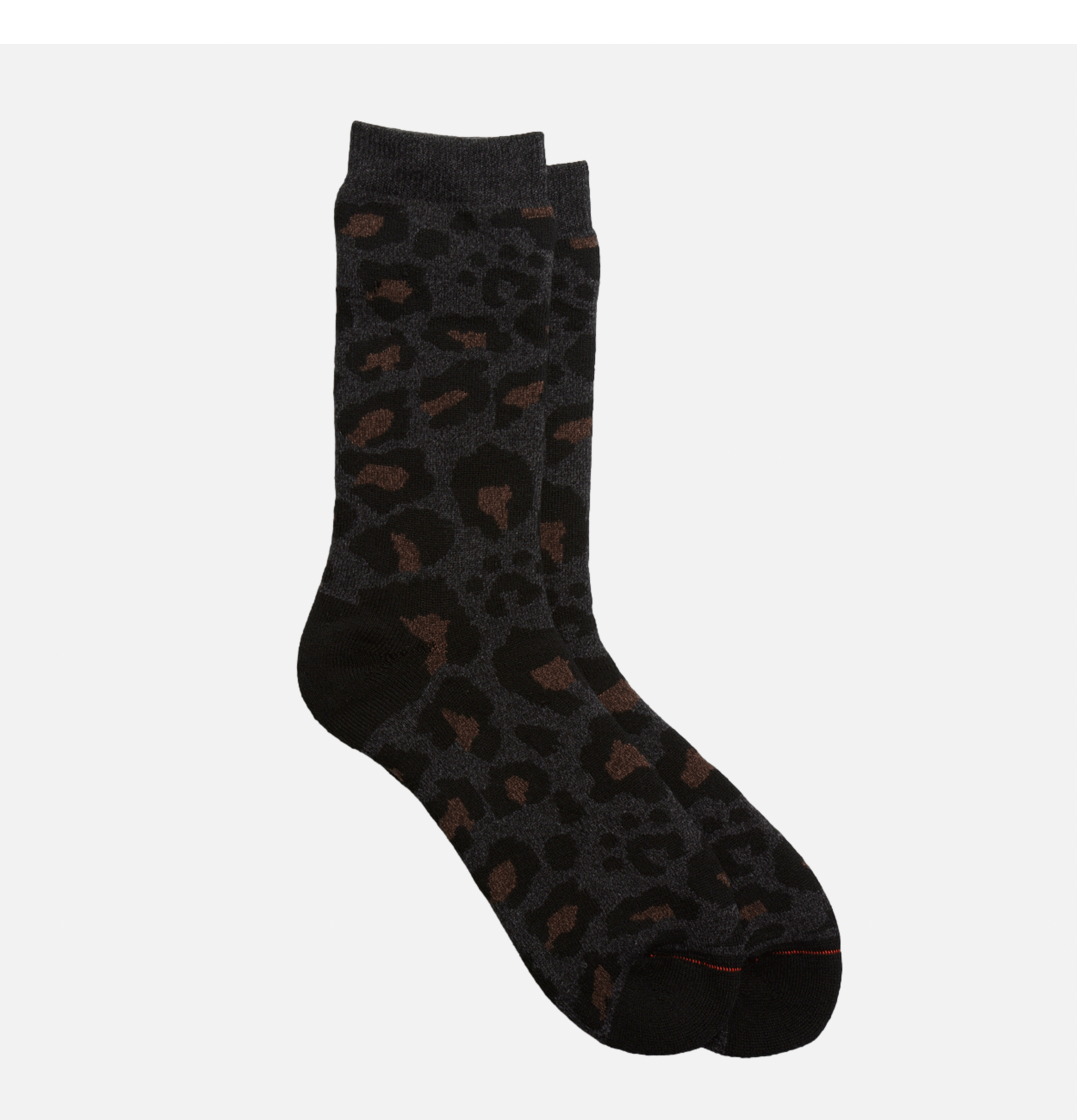 Rototo Leopard Pattern Charcoal Socks