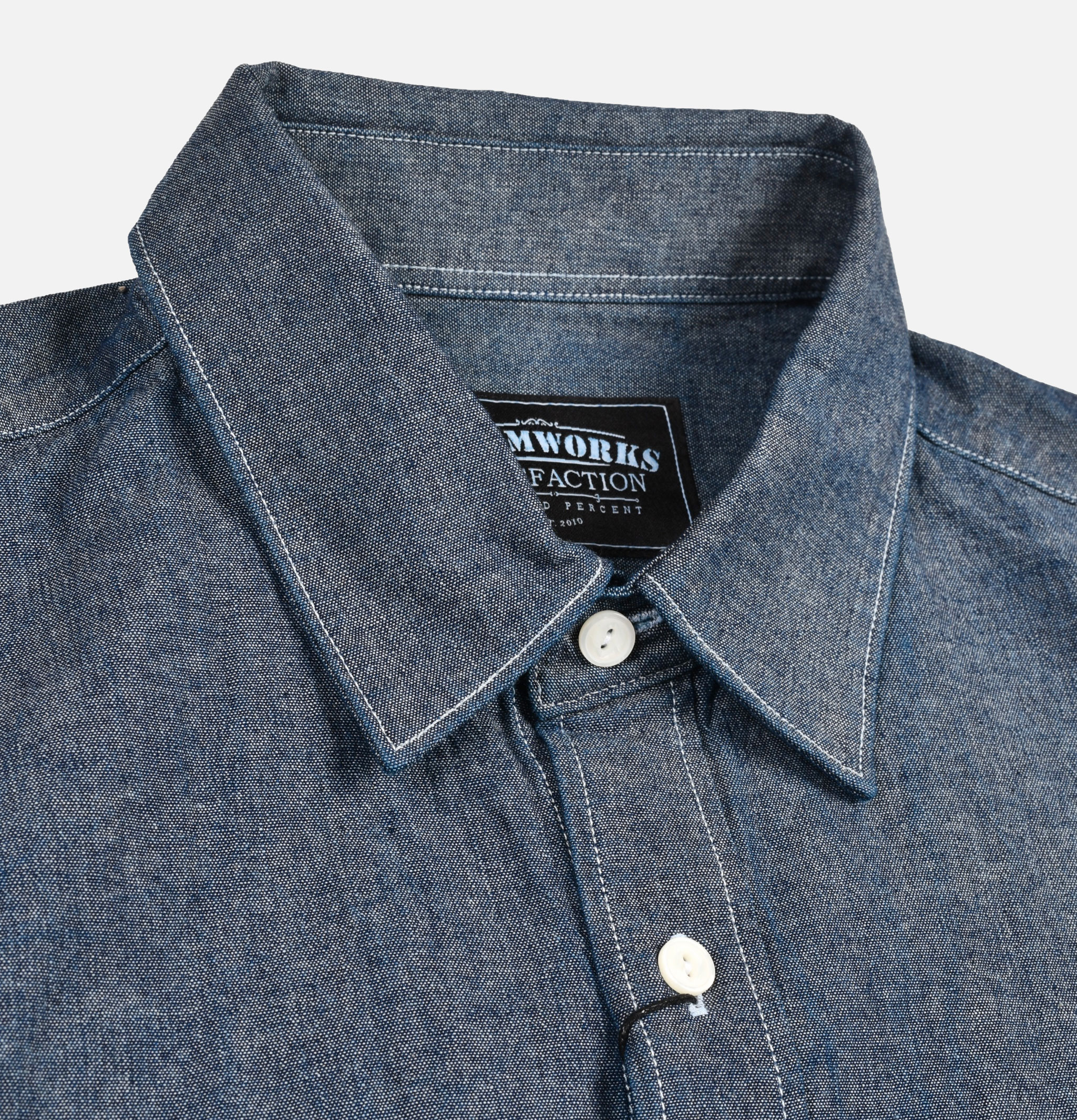 Frizmworks Cigarette Chambray Blue Shirt