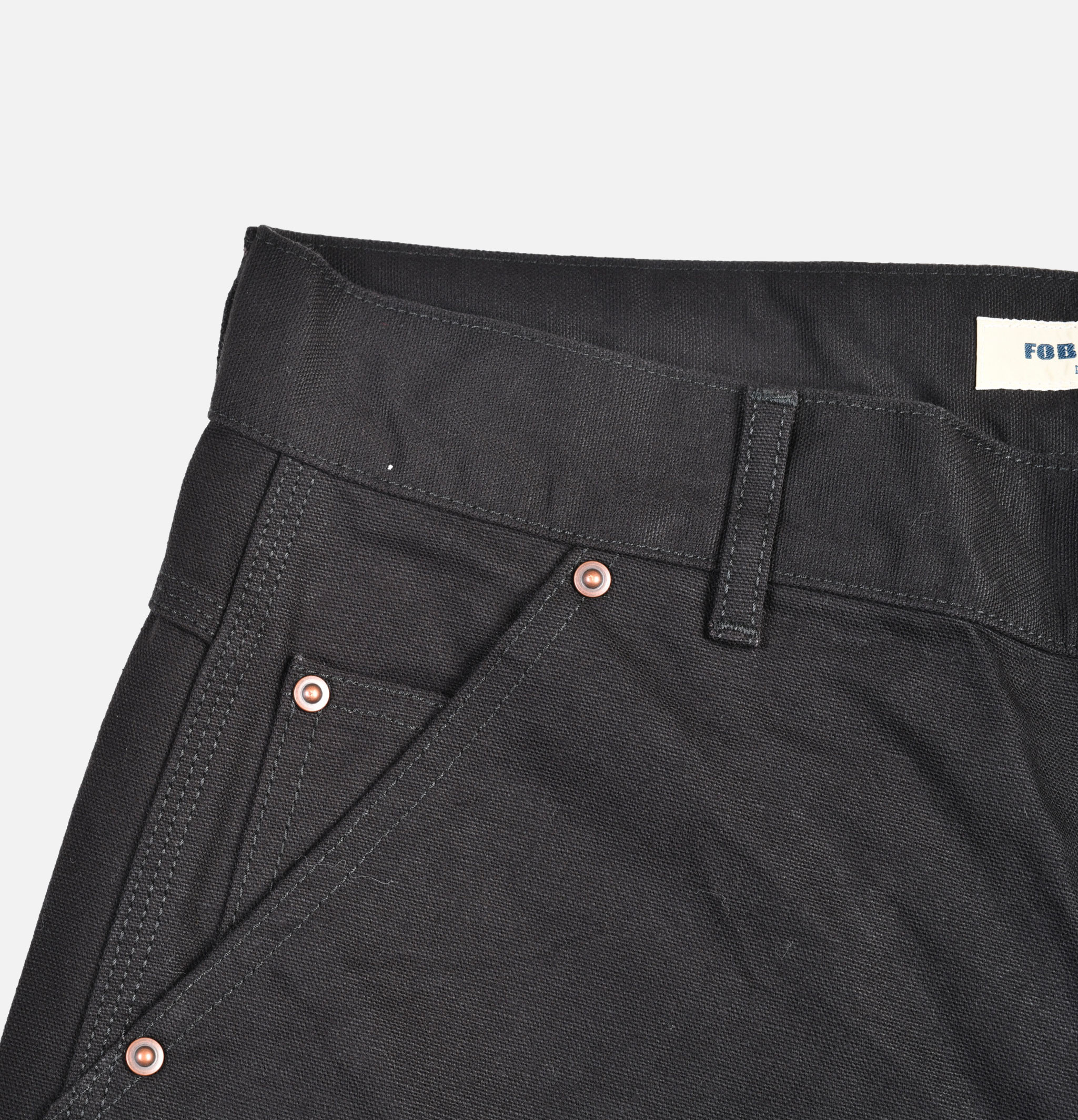 FOB Factory F0530 Cotton Duck Work Pants Black