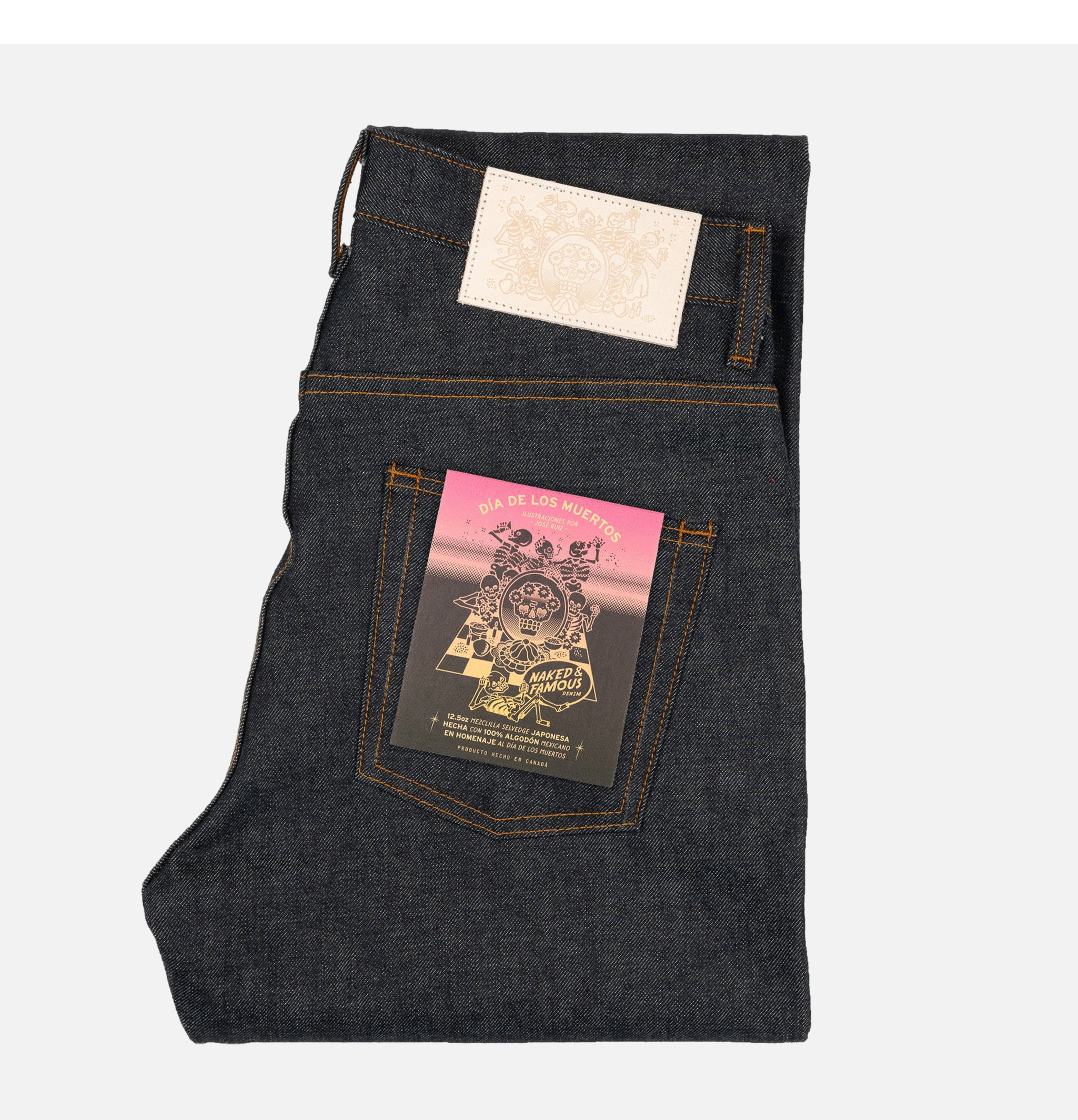 Naked & Famous Dia De Los Muertos Selvedge Jeans - True Guy Fit