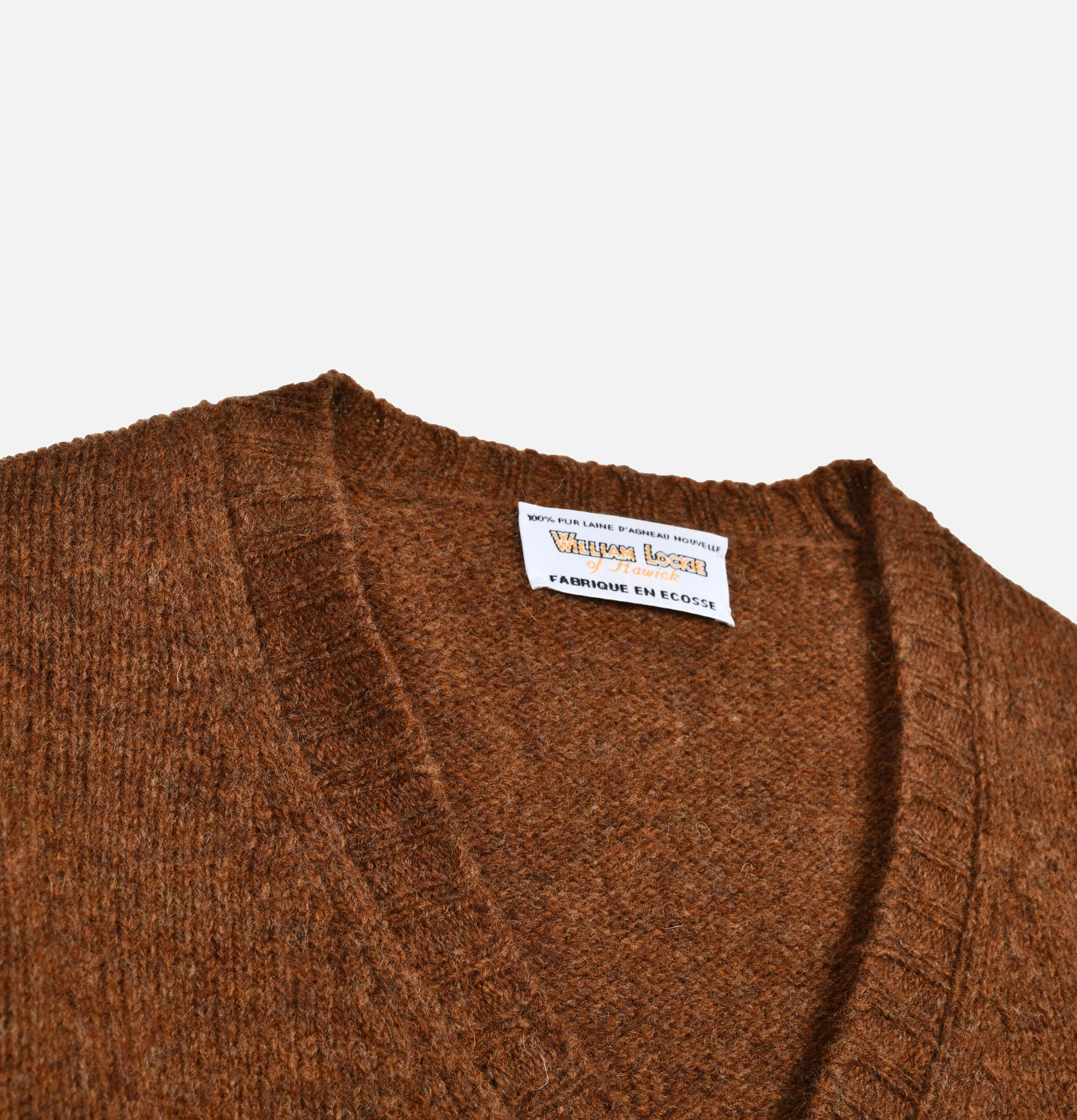 William Lockie Aryan Pecan Cardigan Brown