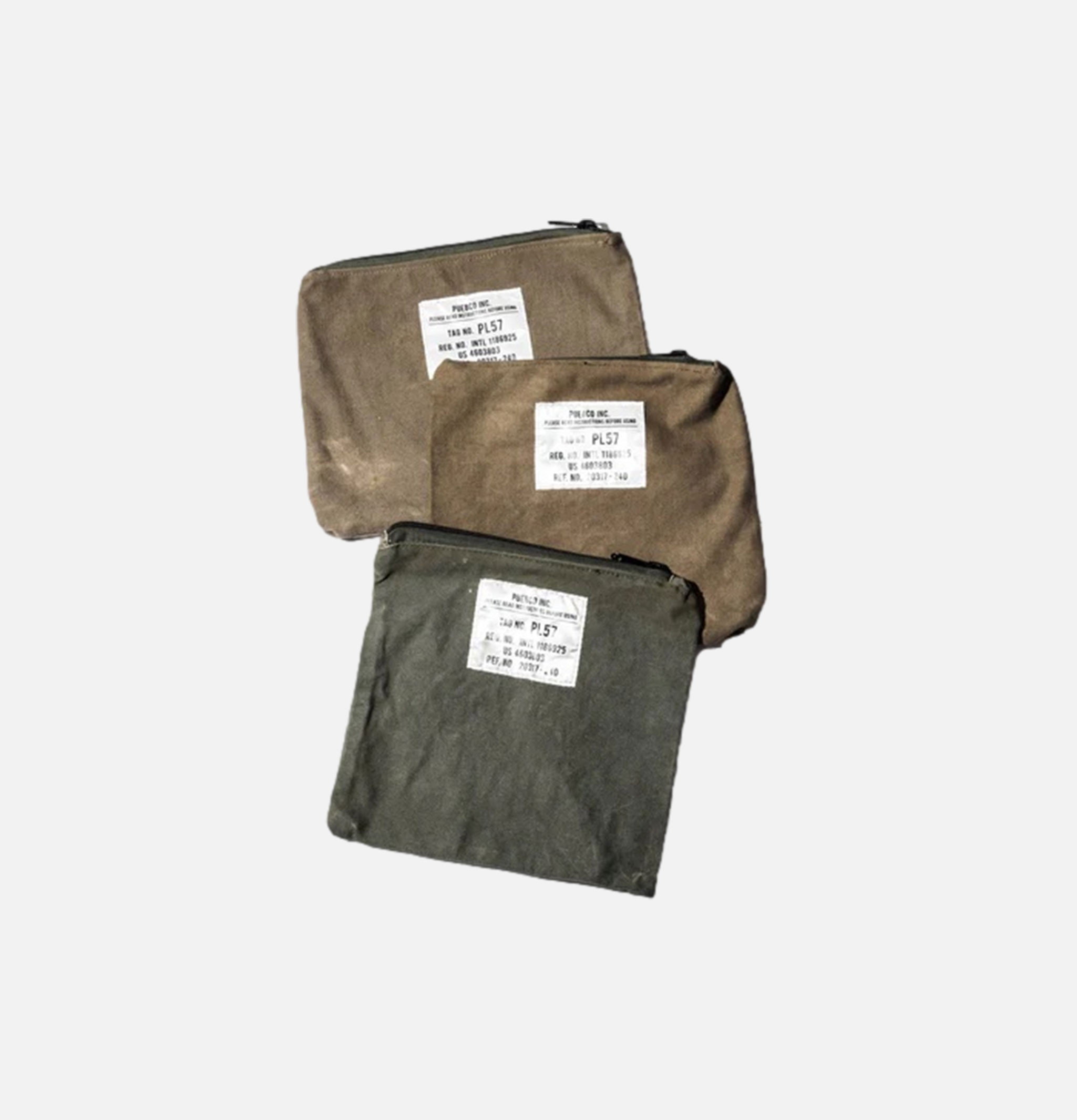 Puebco Vintage Material Pouch Olive