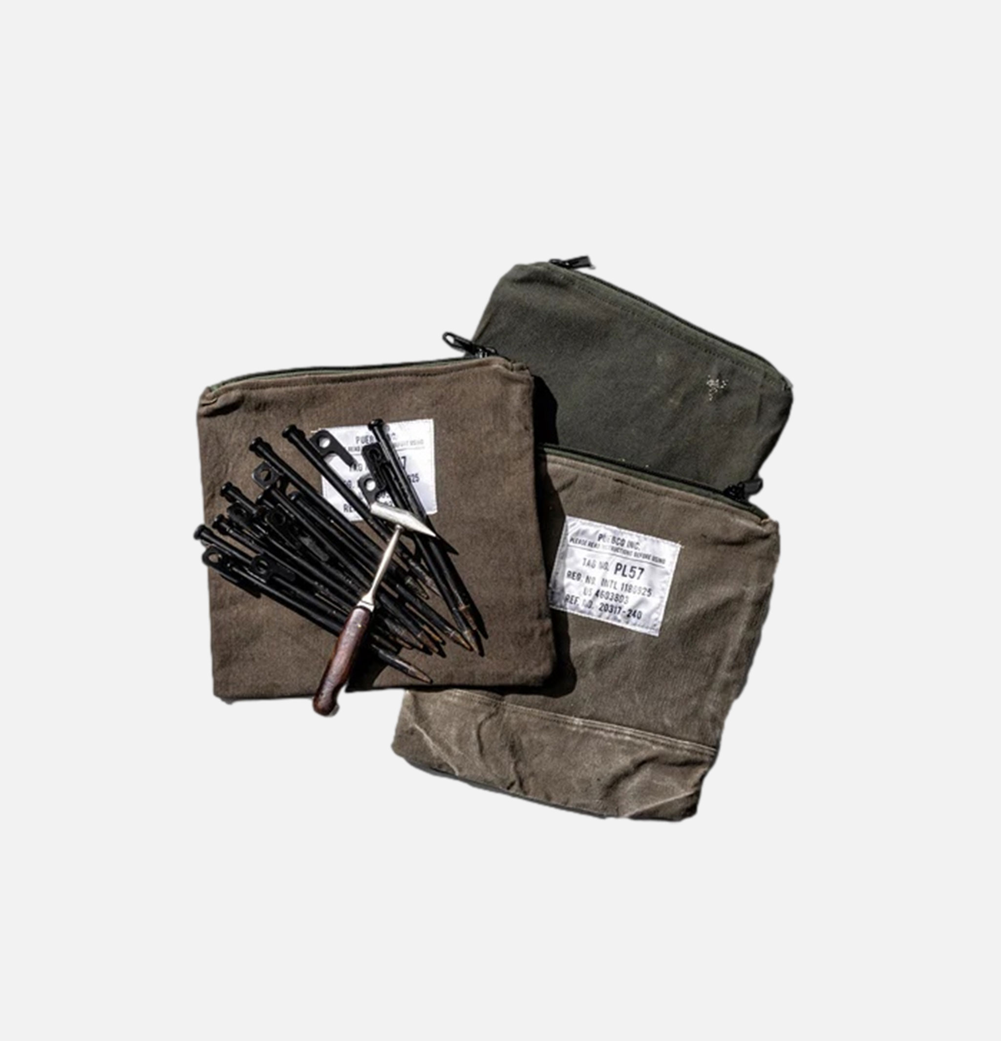 Puebco Vintage Material Pouch Olive