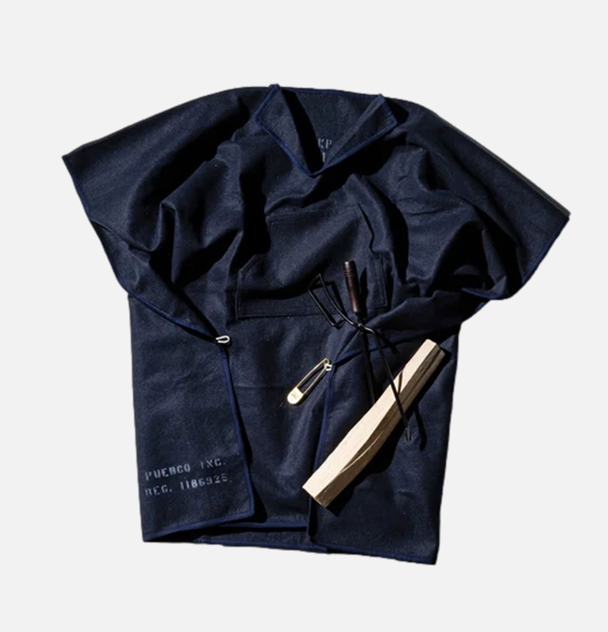 Puebco Blanket Poncho Navy Blue