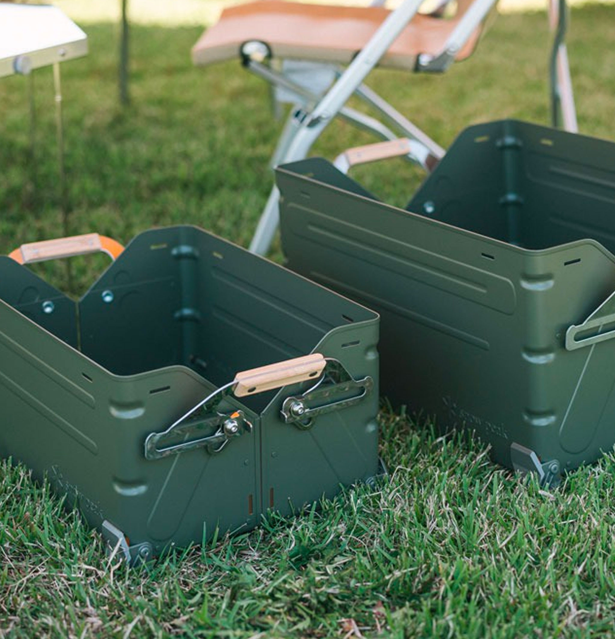 Snow Peak Stacking Shelf Container 25 Olive