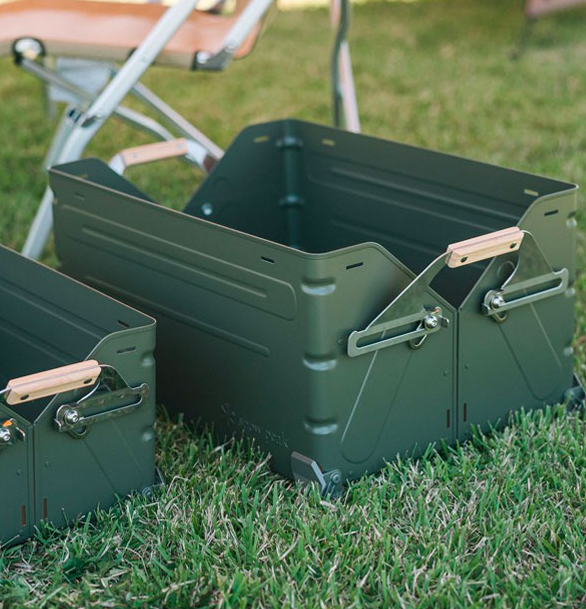 Snow Peak Stacking Shelf Container 50 Olive