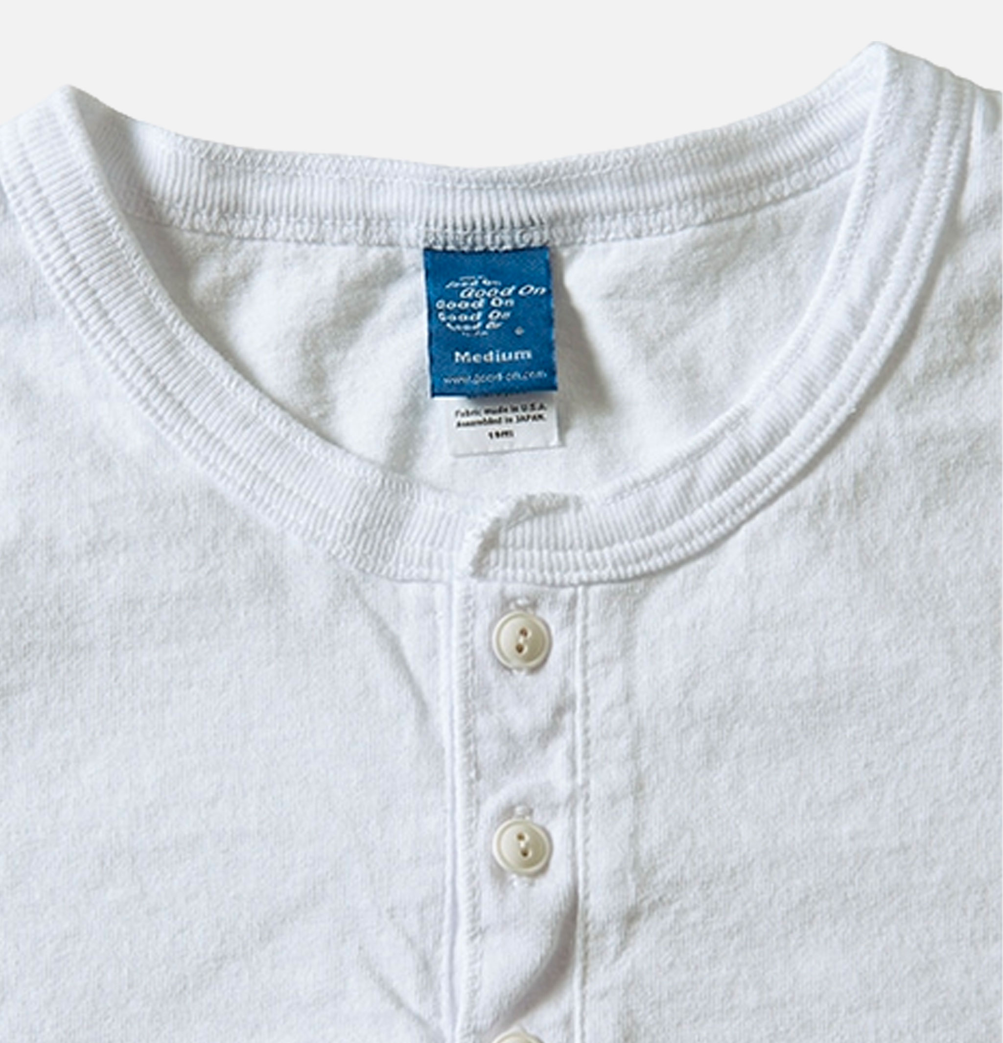 Good On Japan Ls Henley Tee White
