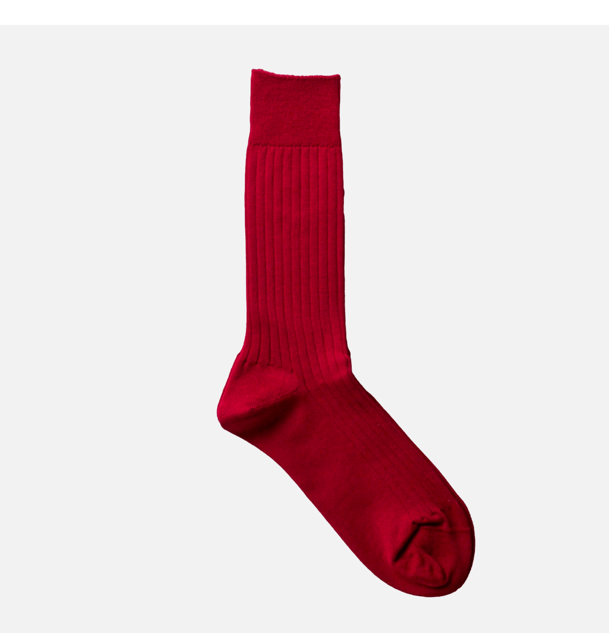 Yahae Organic Cotton Ribbed Socks Red