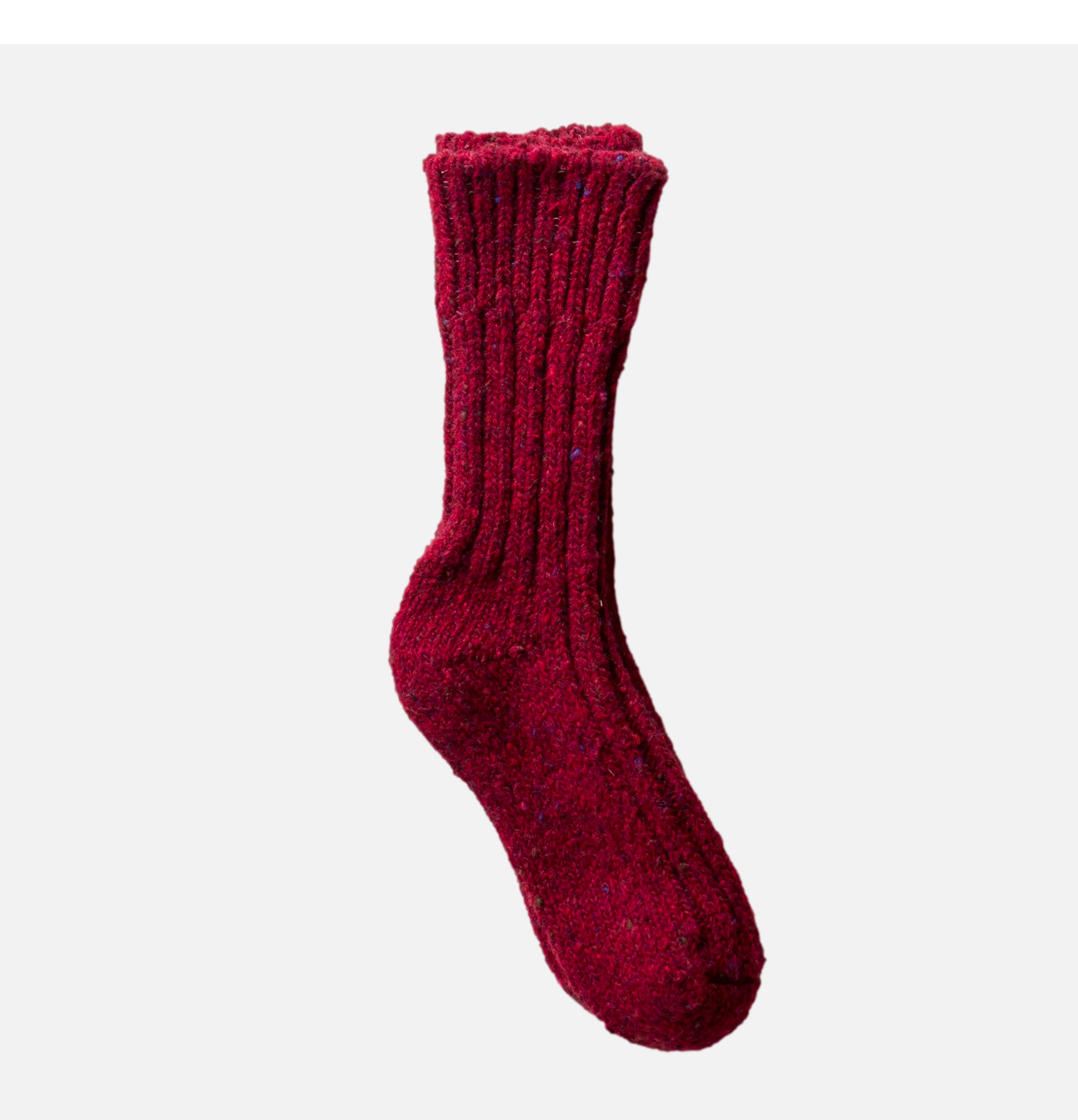 Yahae Recycled Wool Low Gauge Socks Red