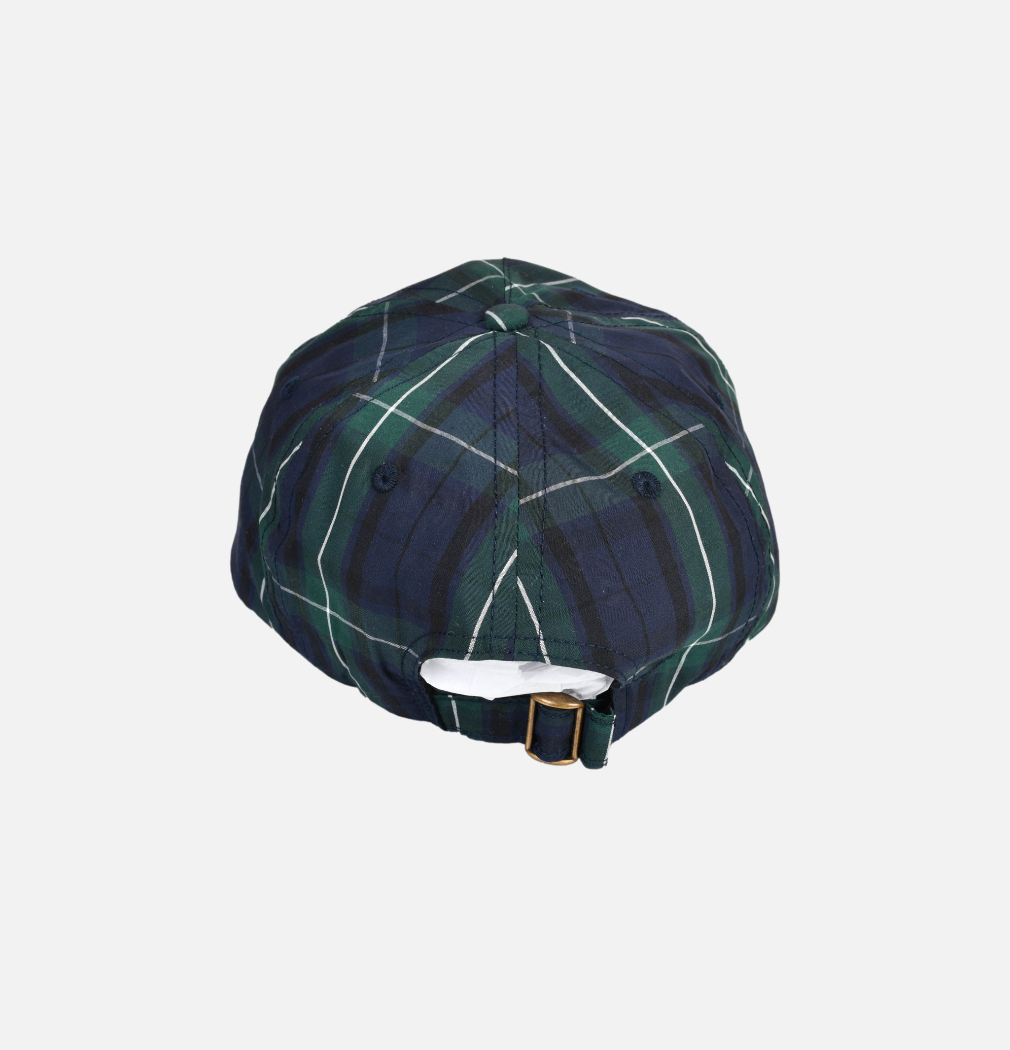 Lite Year 6 Panel Cap Navy Green Plaid