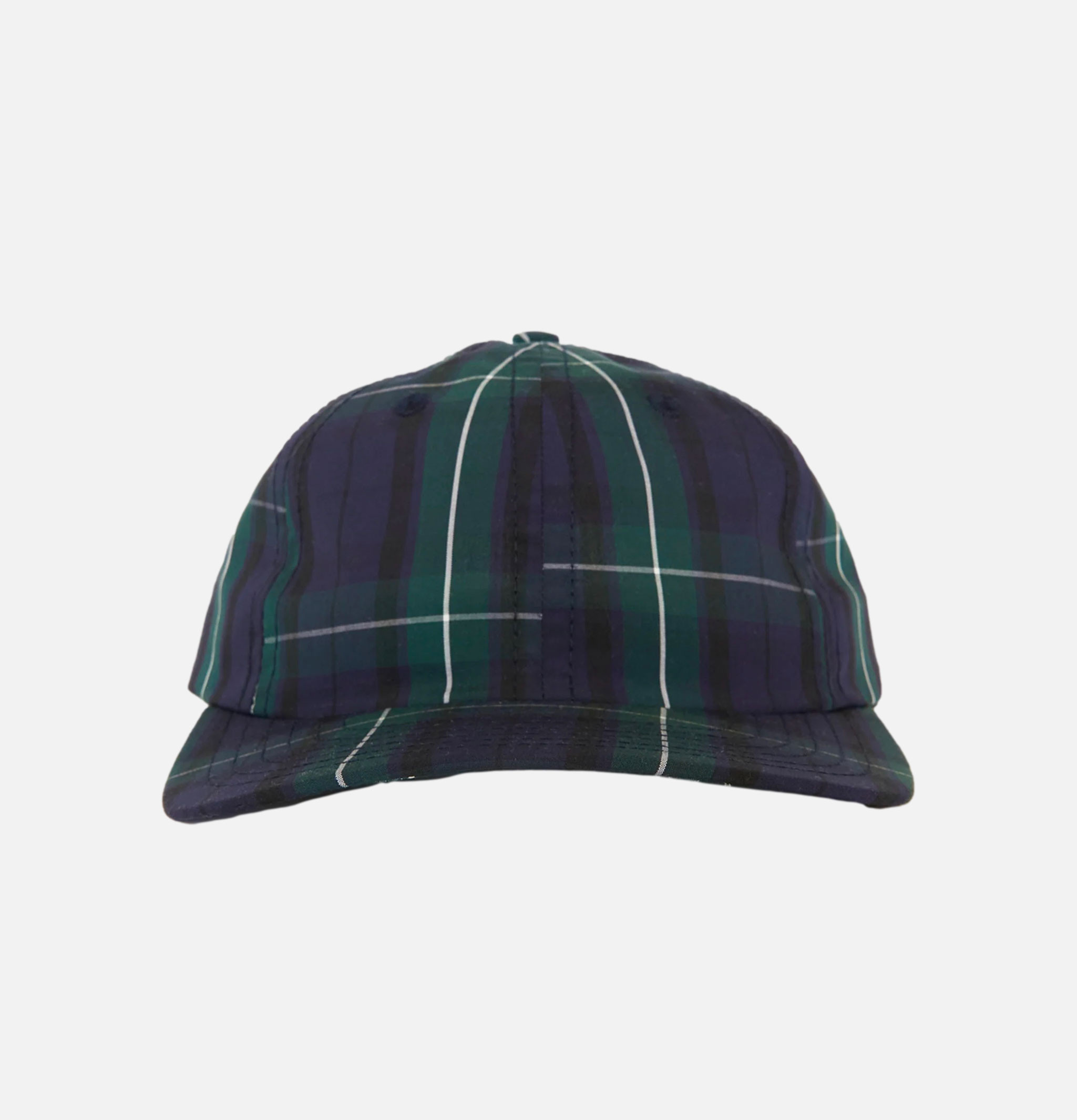 Lite Year 6 Panel Cap Navy Green Plaid