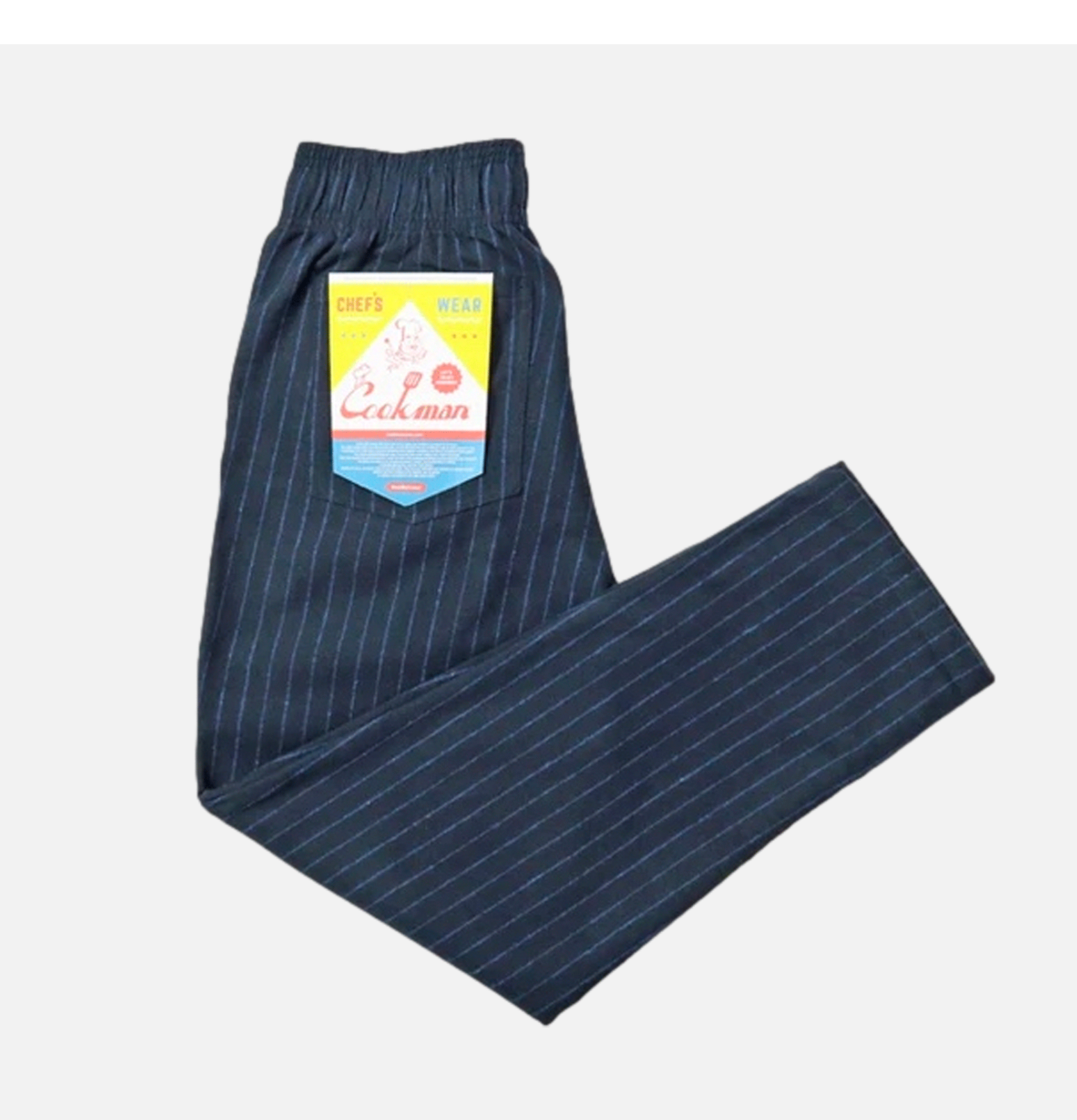 Chef Pant Light tweed Strip Navy