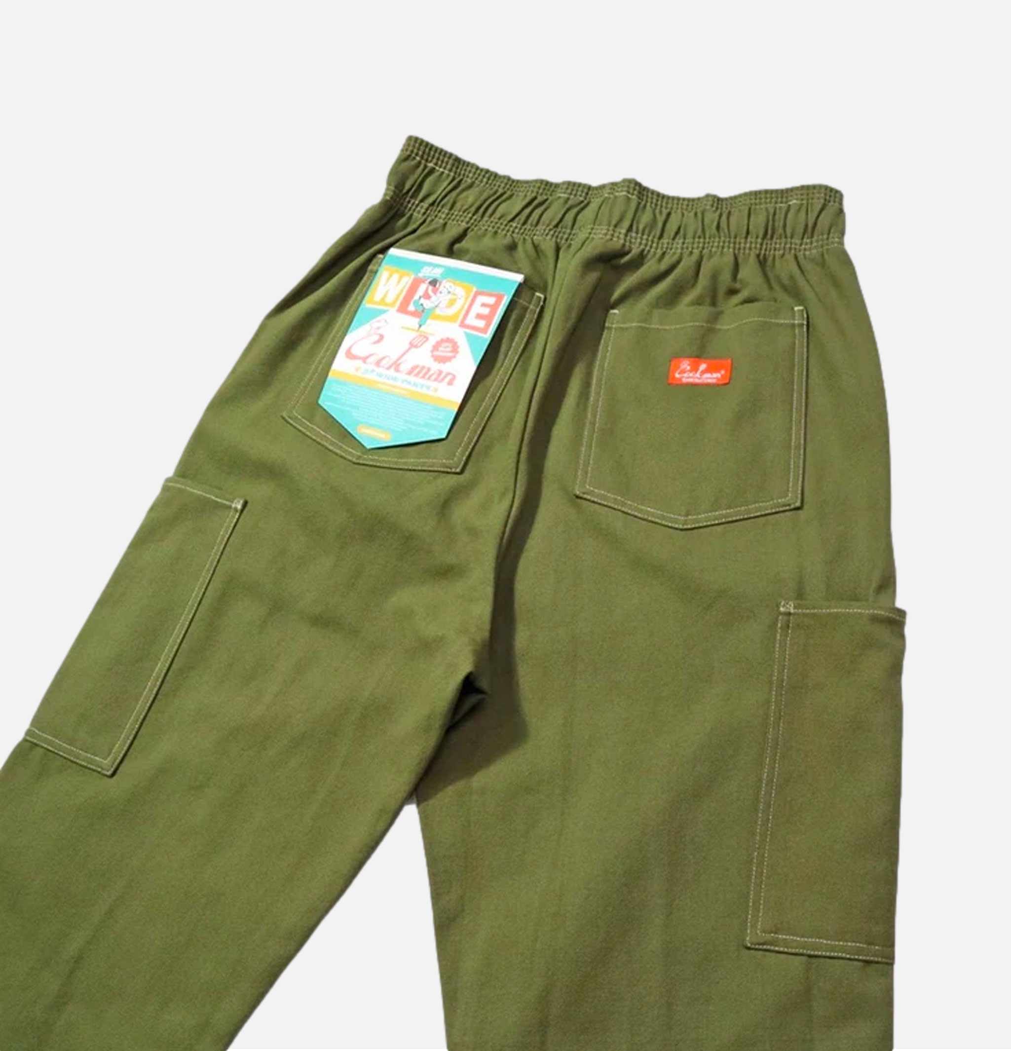 Cookman Semi-large Pantalon Frontpocket Olive