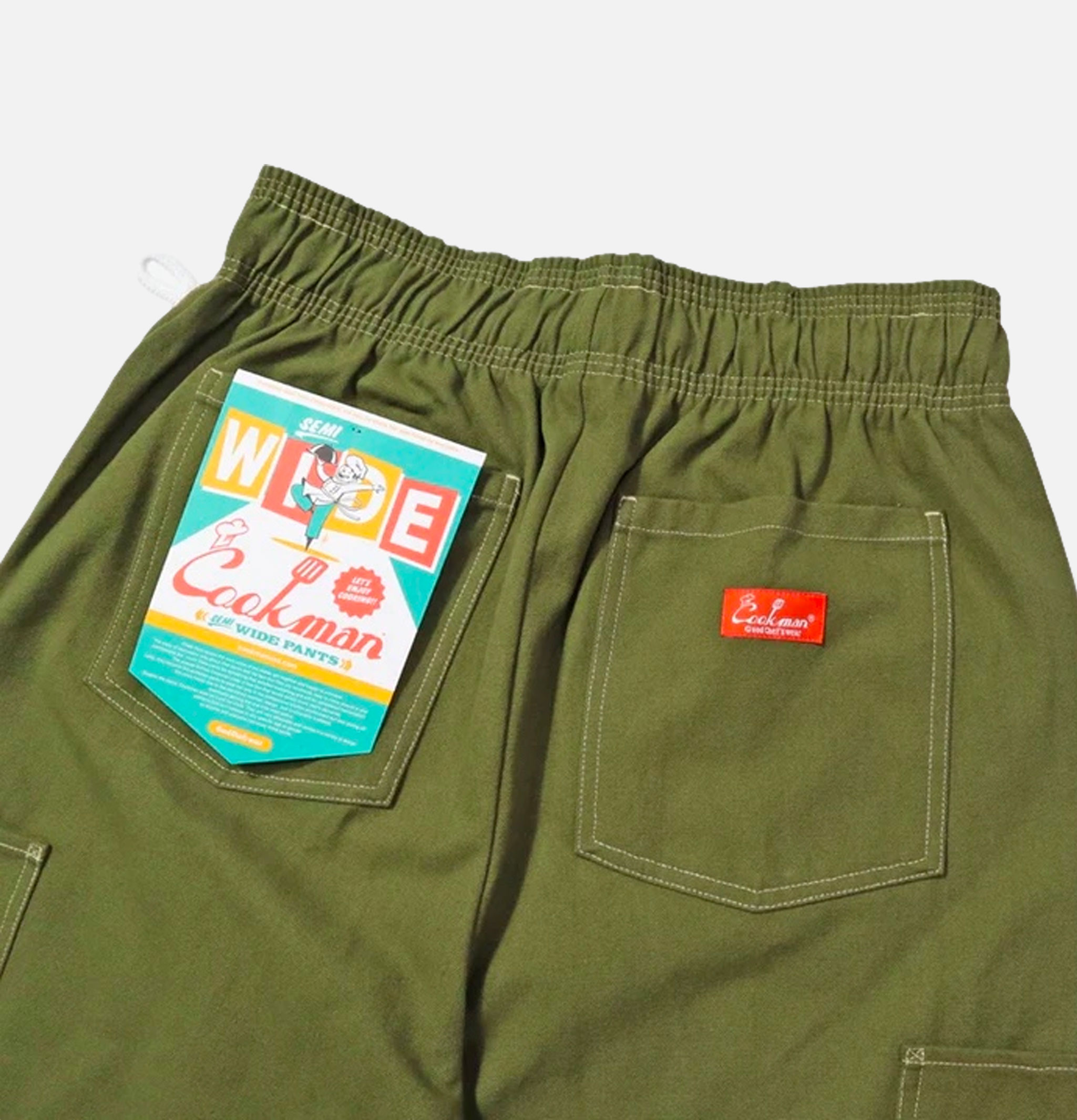 Cookman Semi-large Pantalon Frontpocket Olive