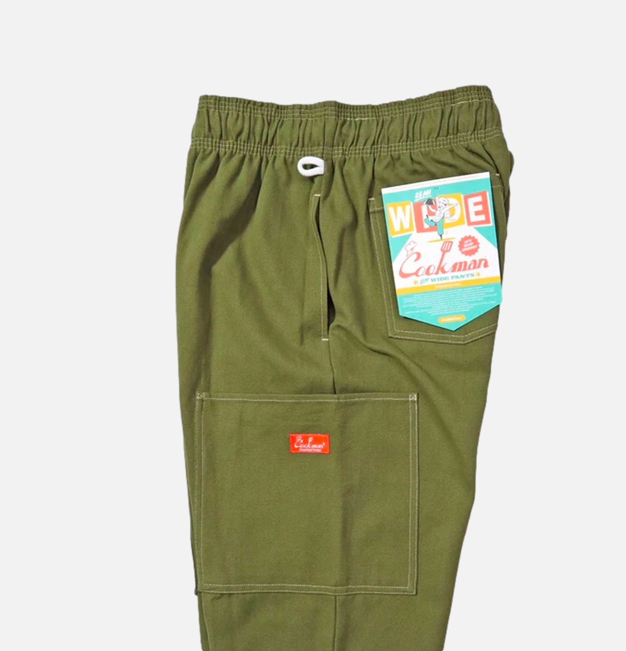 Cookman Semi-large Pantalon Frontpocket Olive
