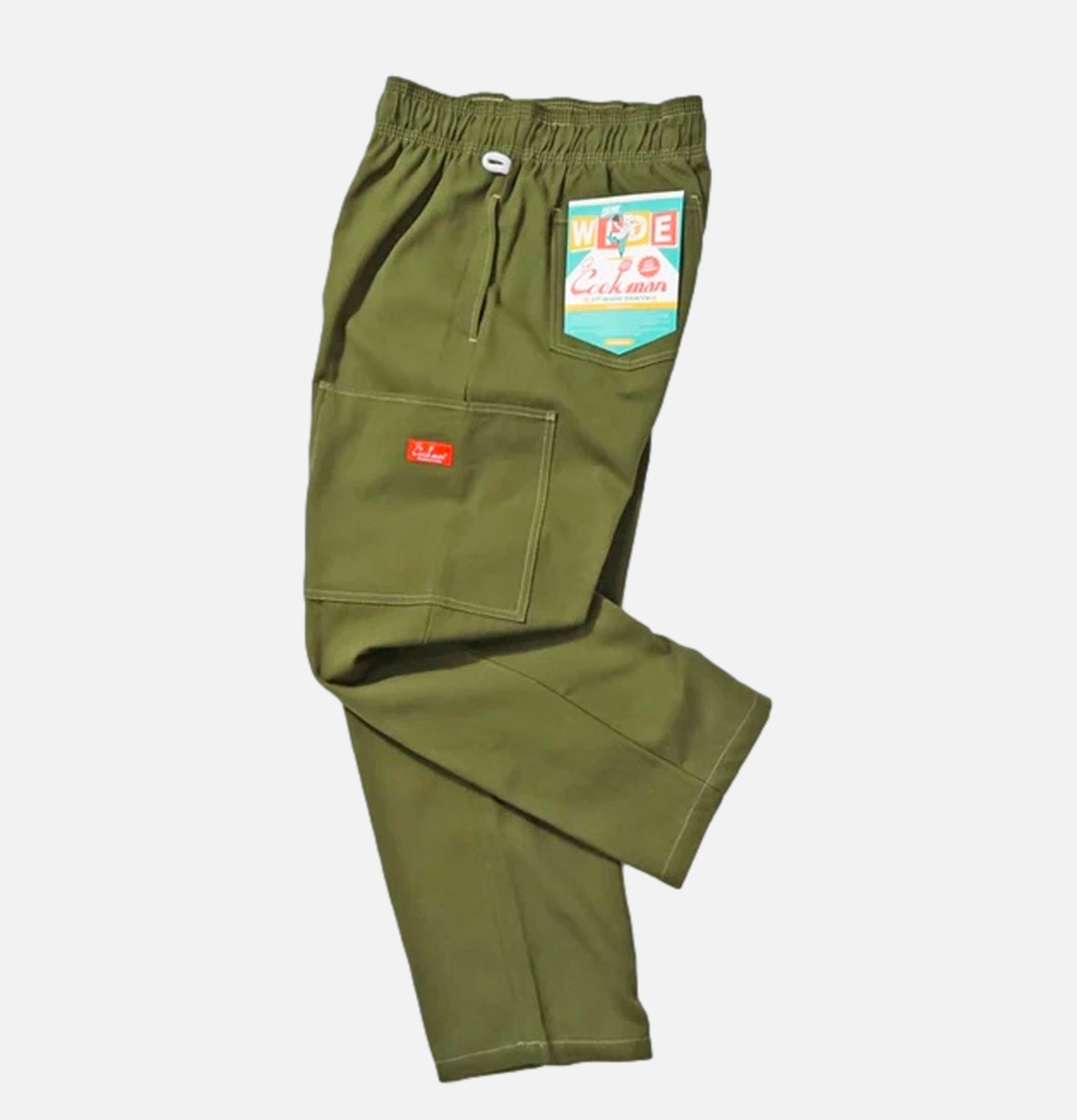 Cookman Semi-large Pantalon Frontpocket Olive