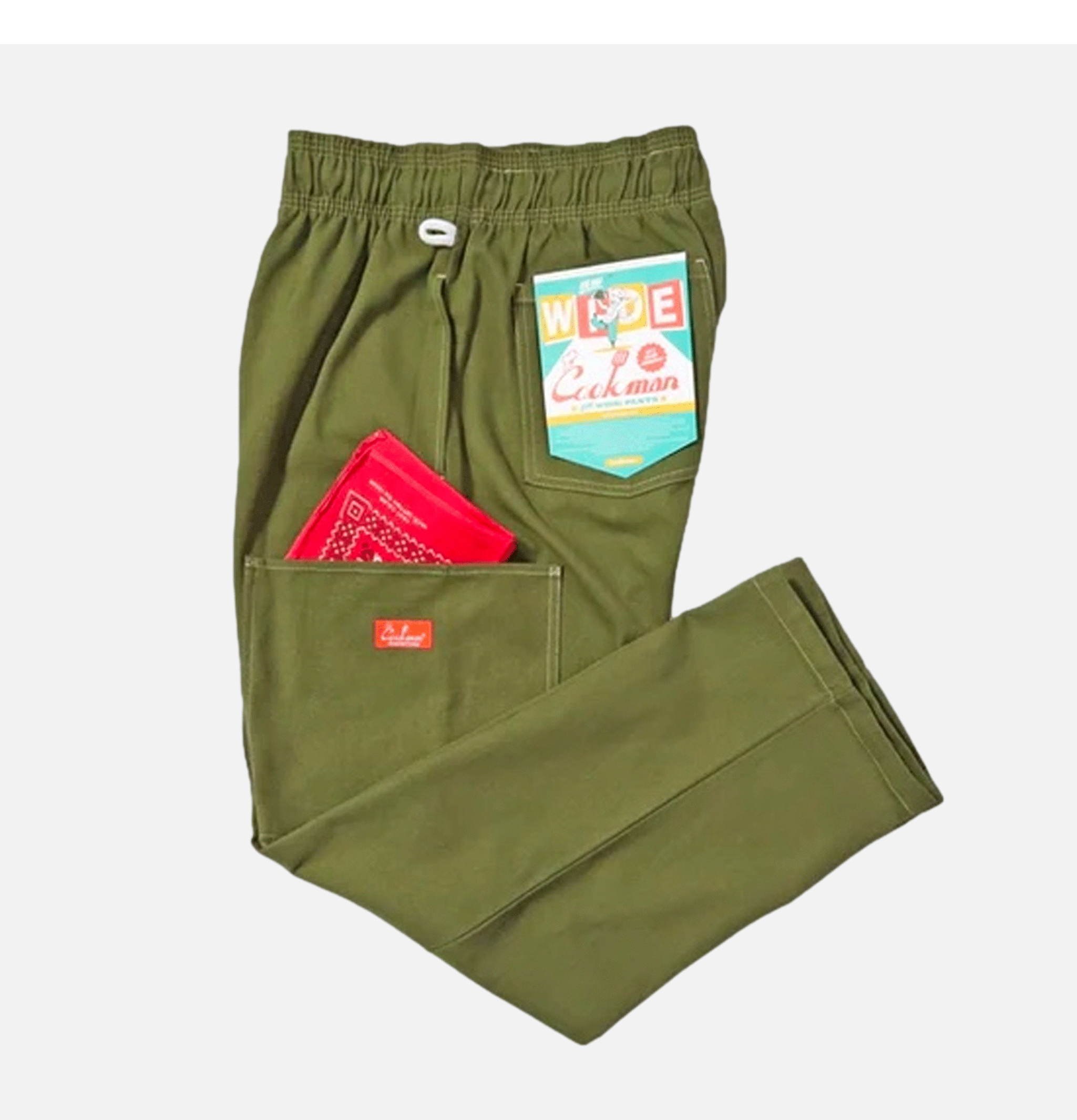Cookman Semi-large Pantalon Frontpocket Olive