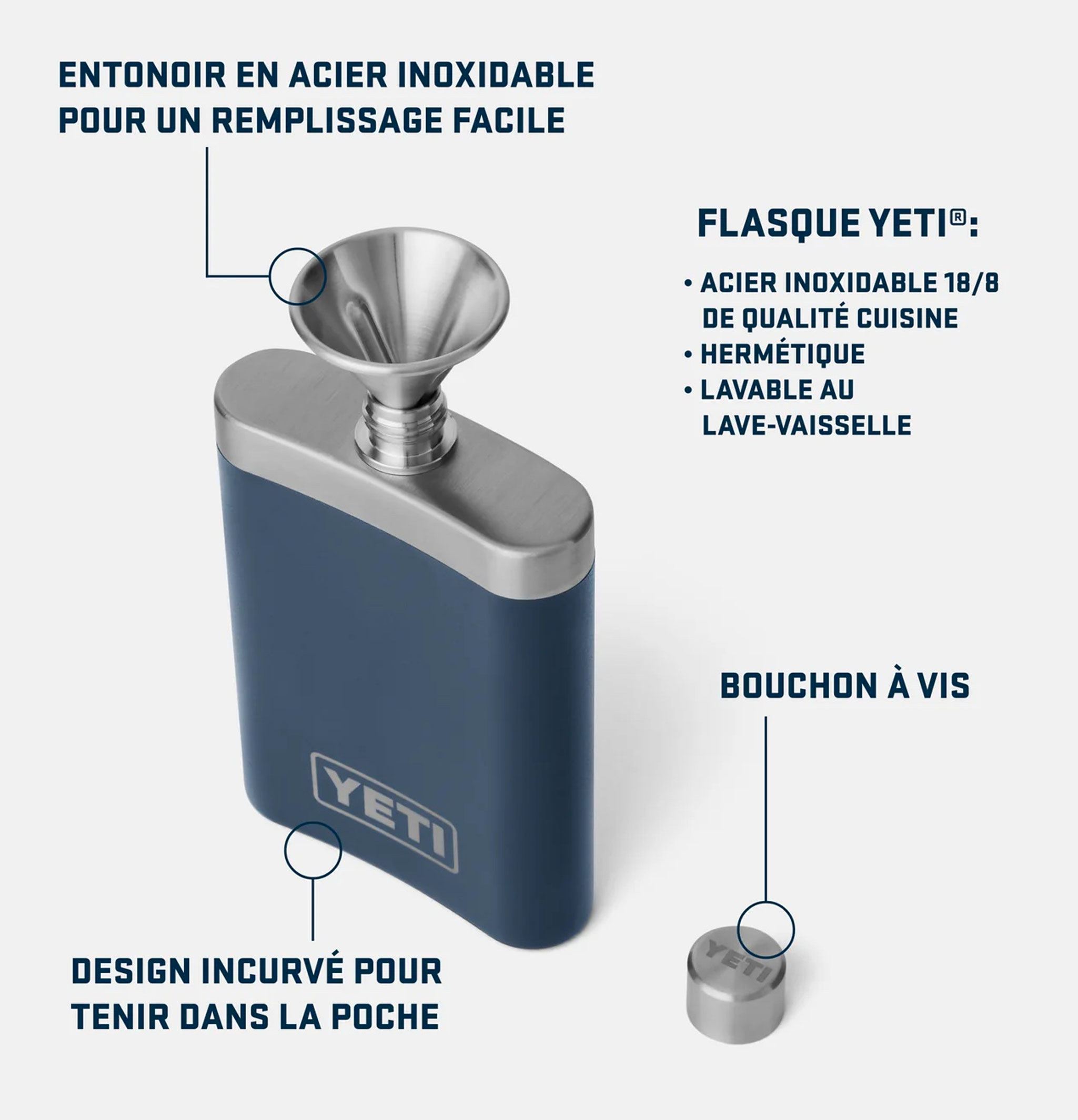 Yeti Rambler Flask Steel