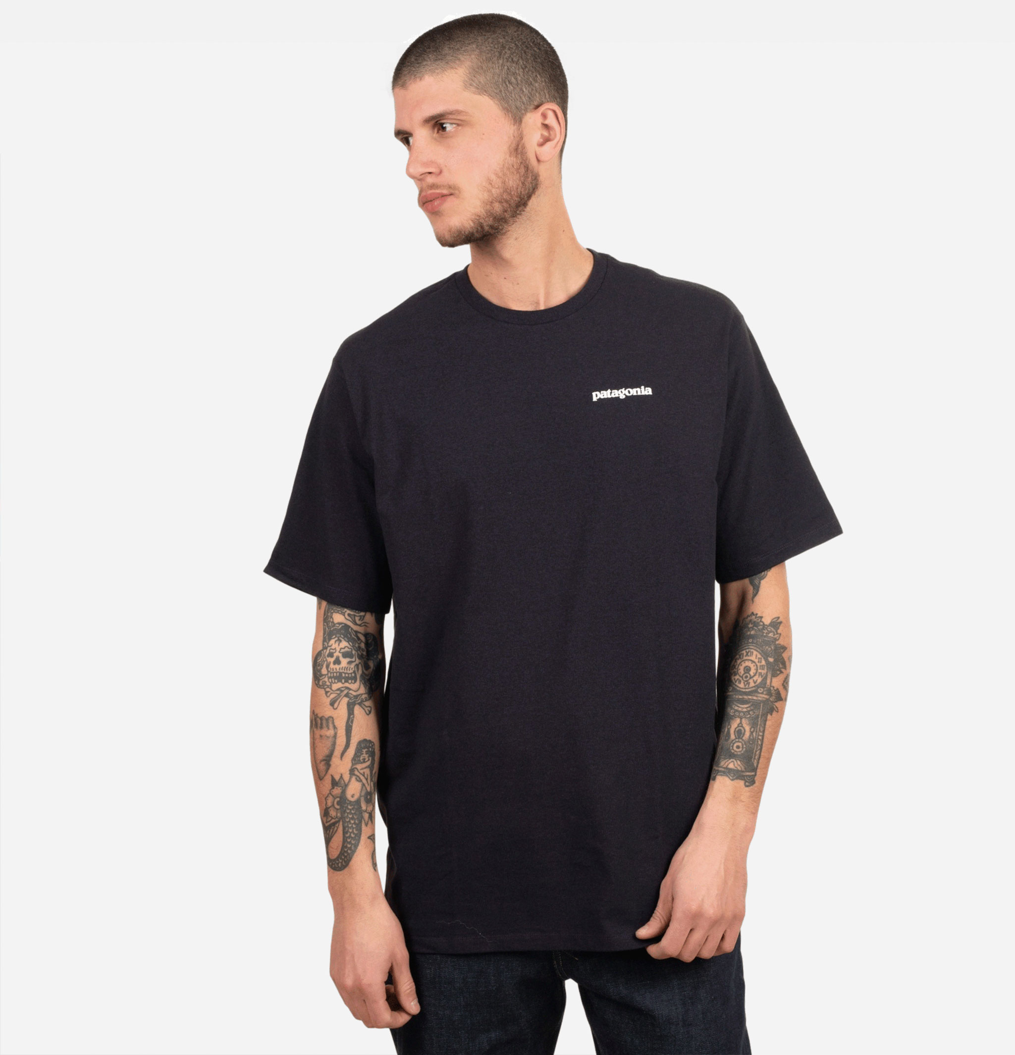 Patagonia P6 Logo T-Shirt Black