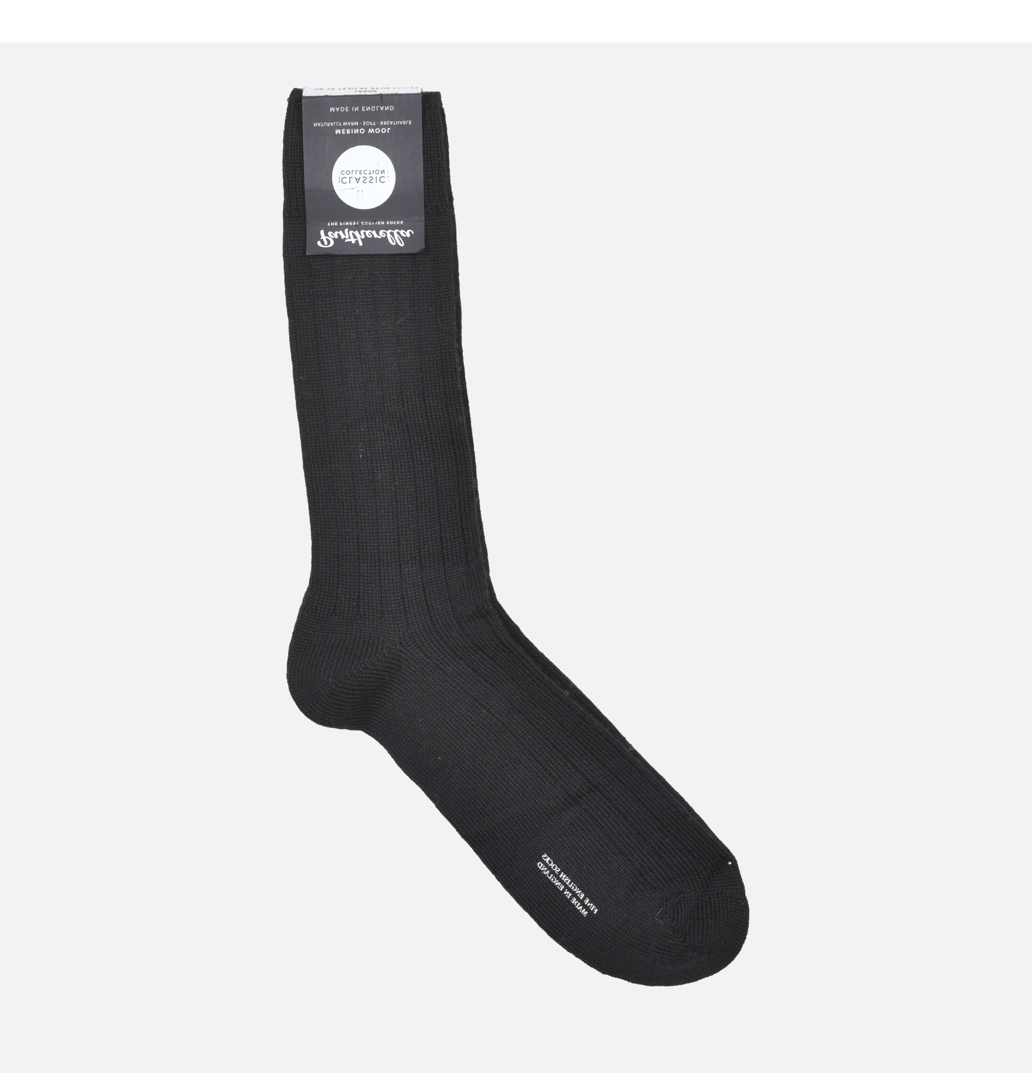 Pantherella Chaussettes Packington Merino Noir