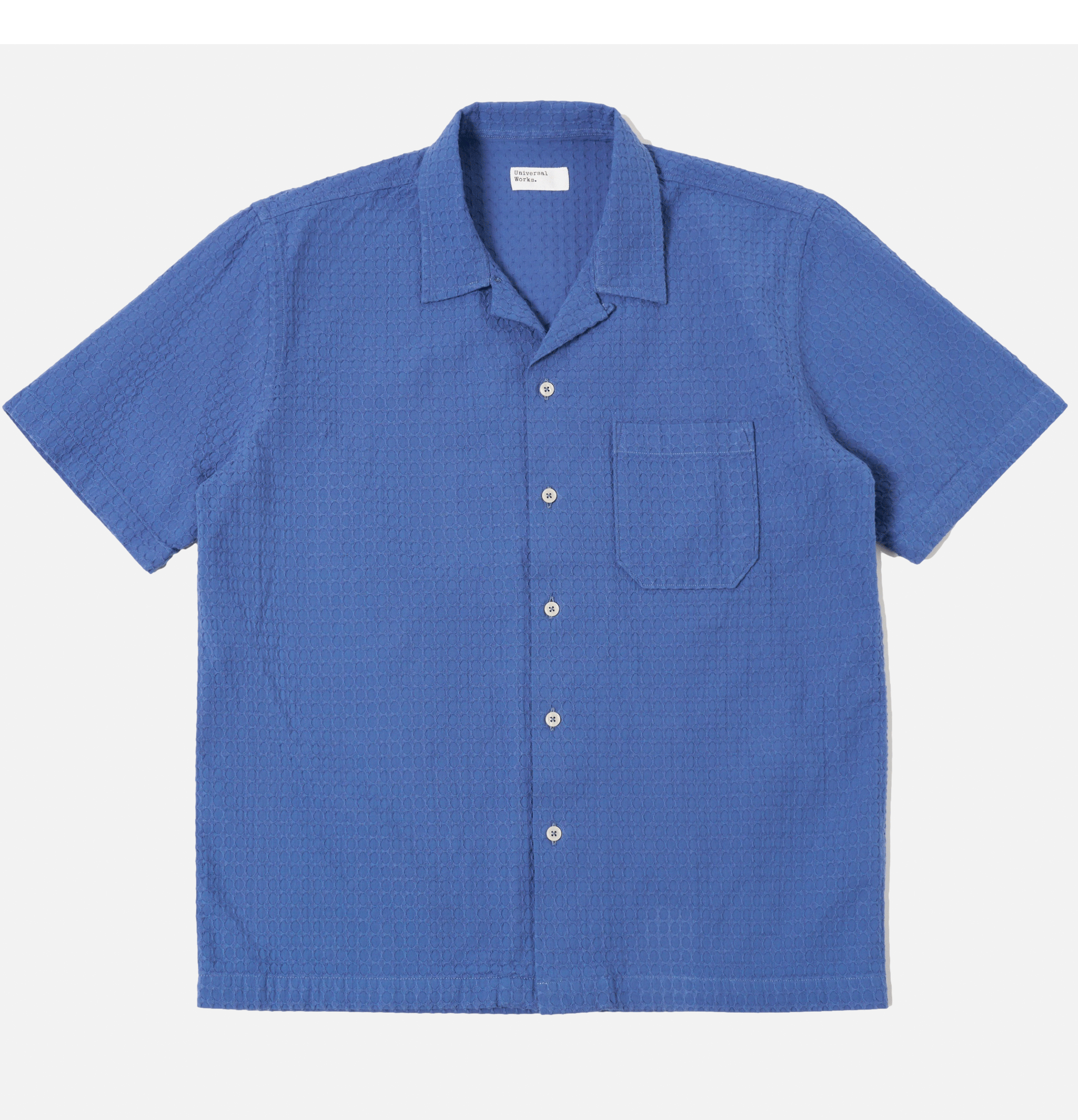 Universal Works Road Delos Blue shirt