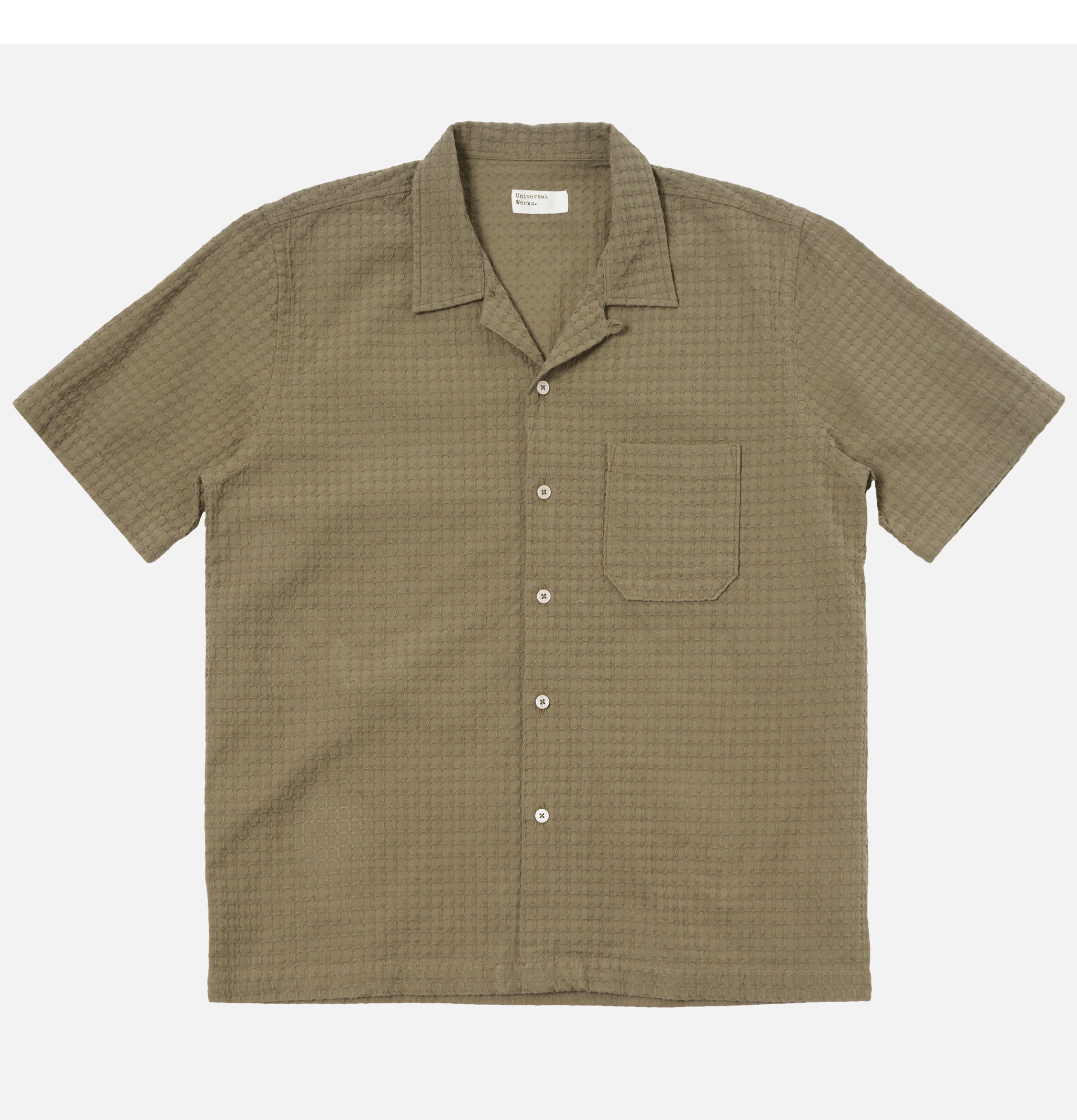 Universal Works Road Delos Olive shirt