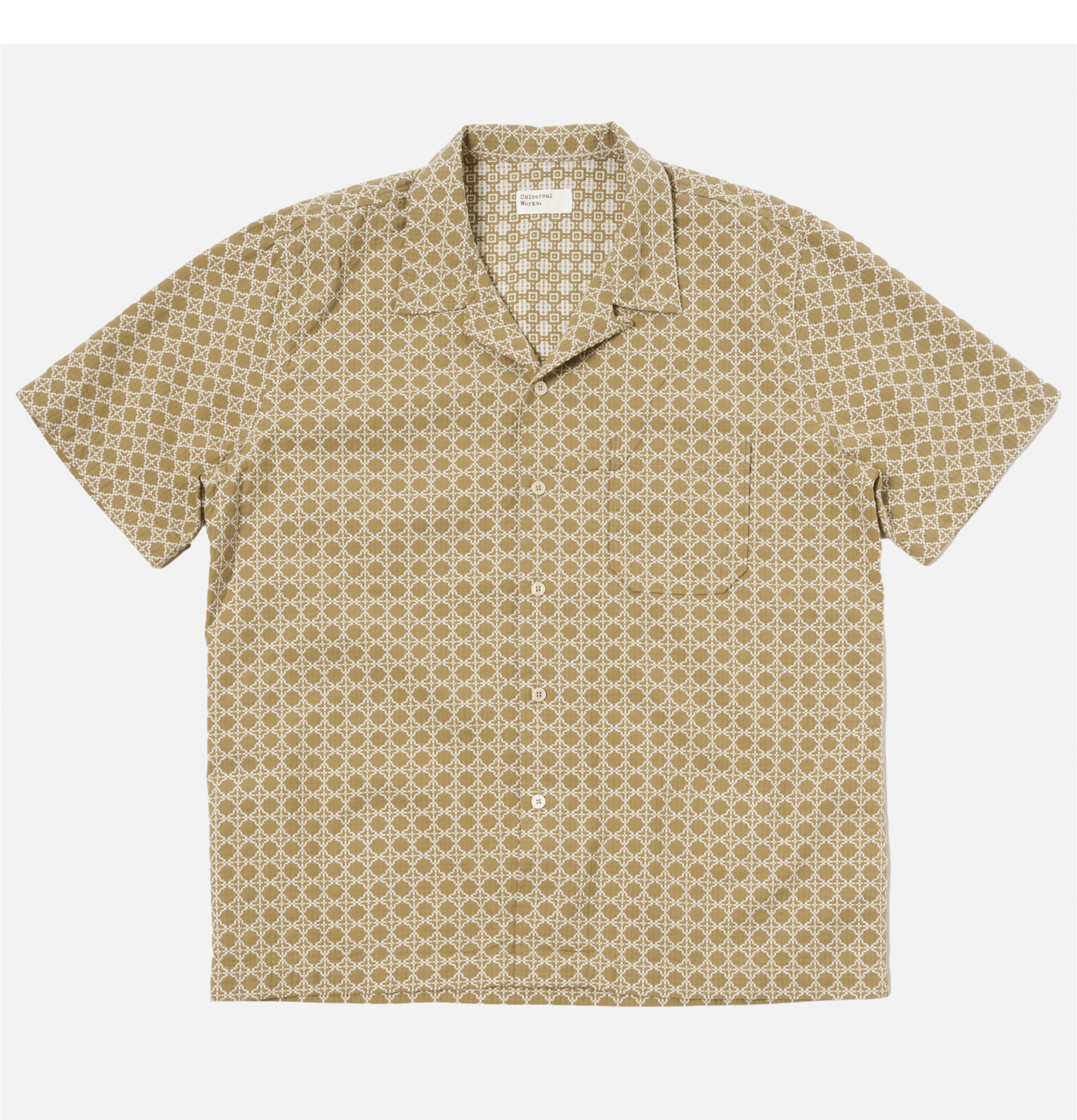 Universal Works Rhodes Sand White shirt
