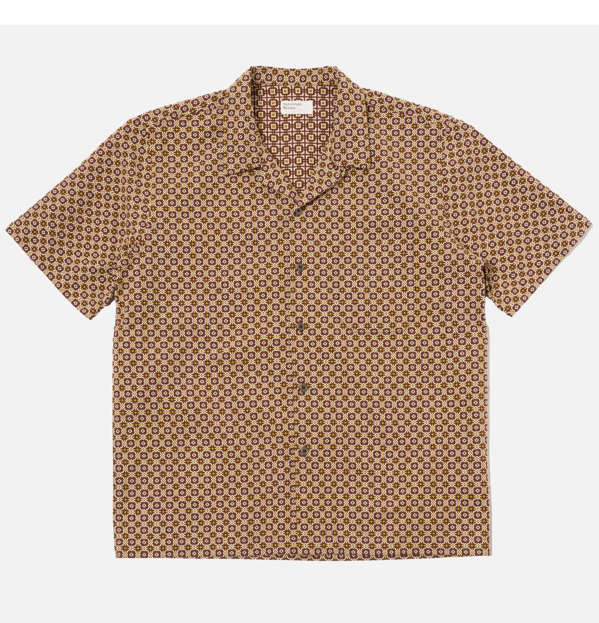 Universal Works Road Tile Brown shirt