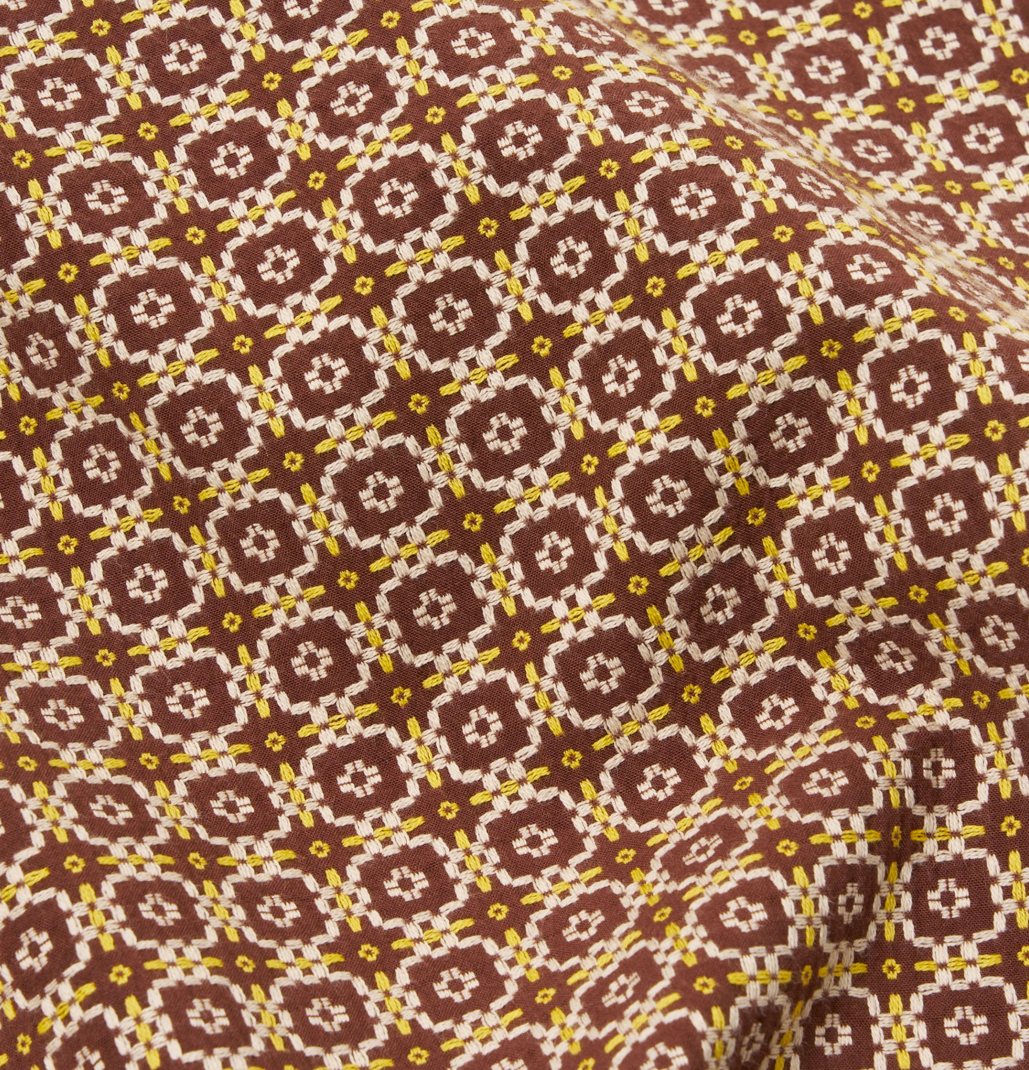 Universal Works Road Tile Brown shirt