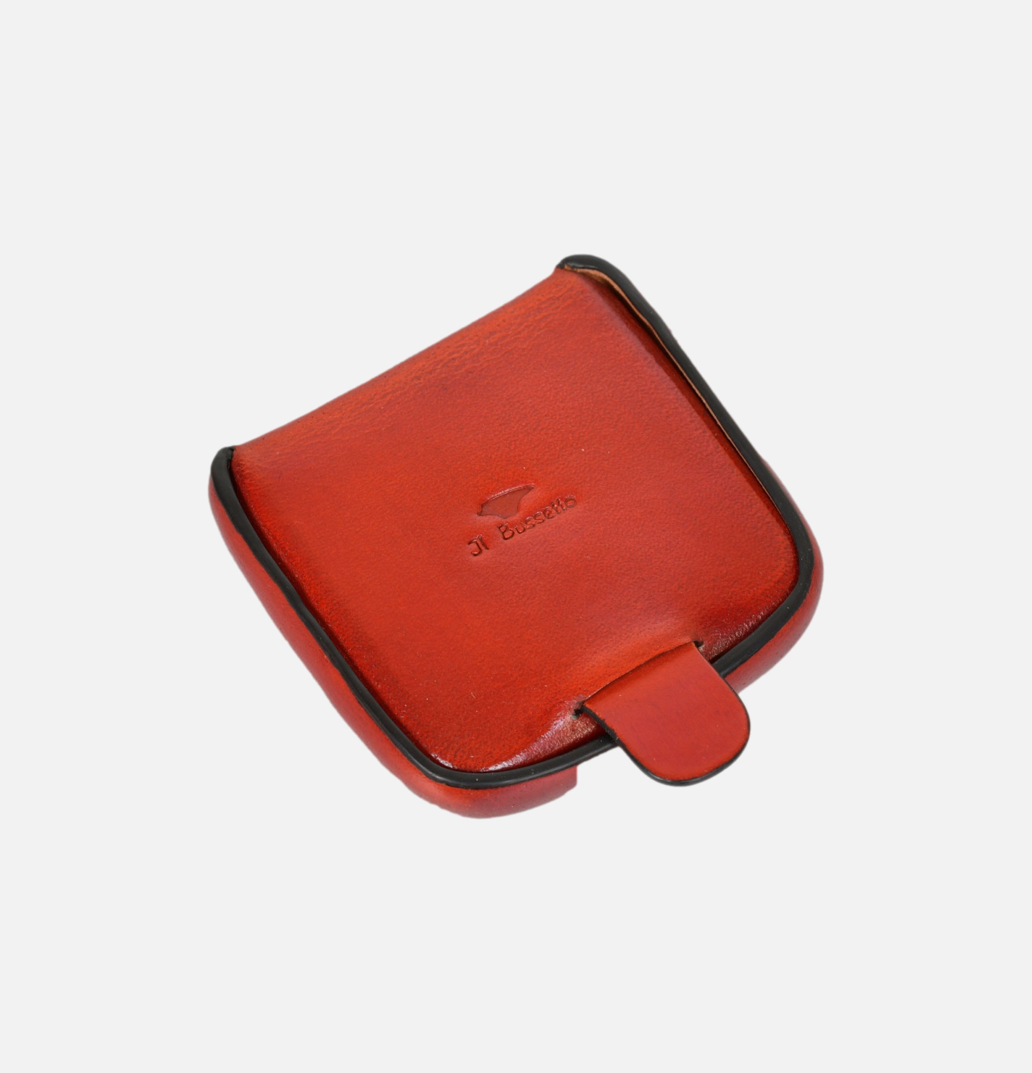 Il Bussetto Box Shaped Coin Case Coral Red