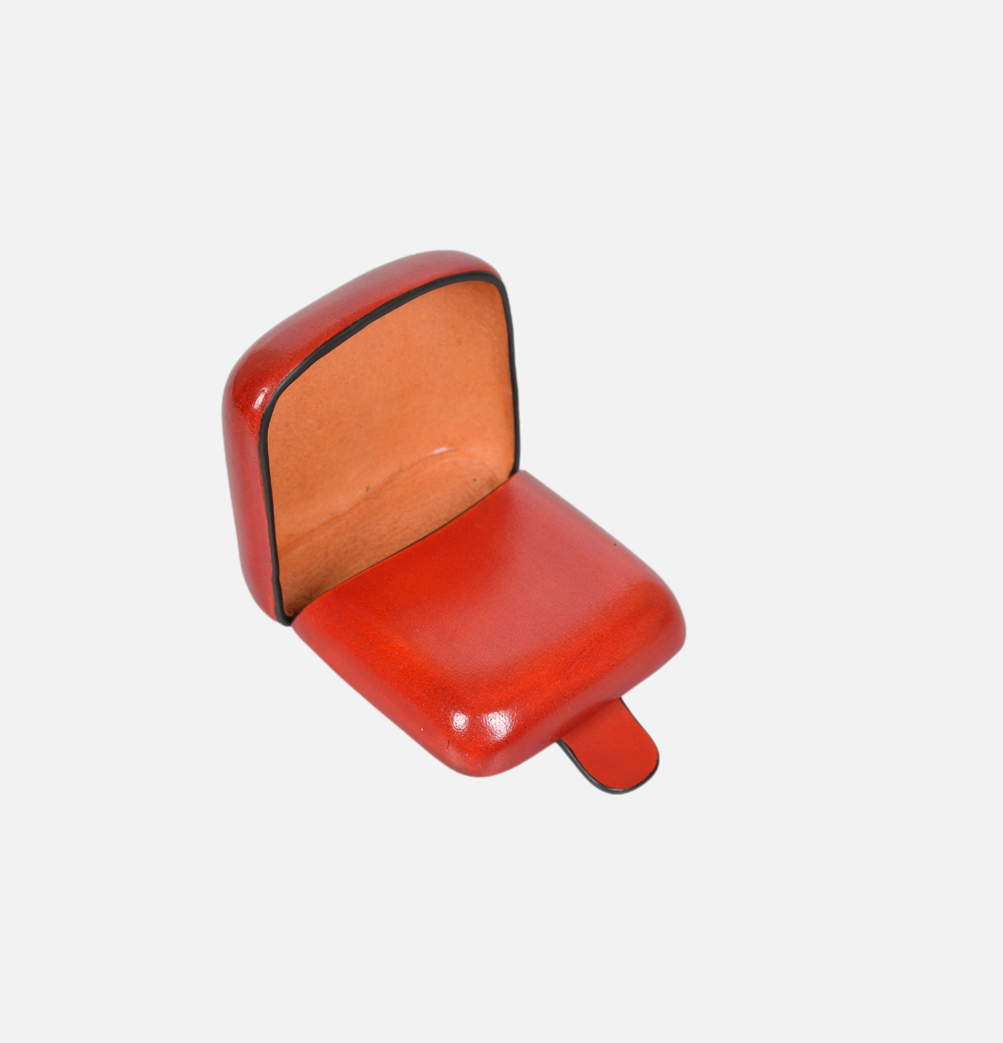 Il Bussetto Box Shaped Coin Case Coral Red
