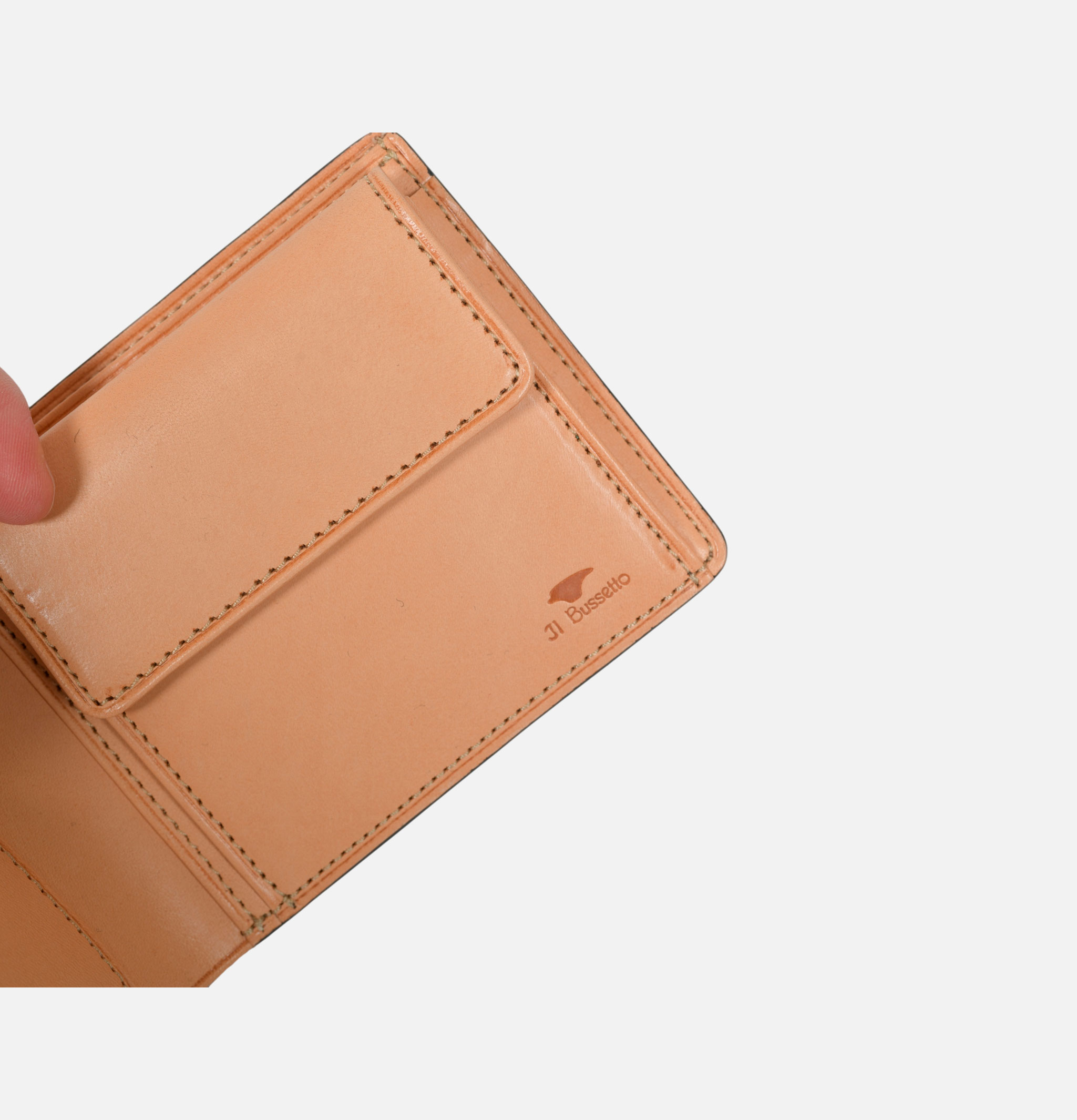 Il bussetto Portefeuille Bi-Fold Bordo