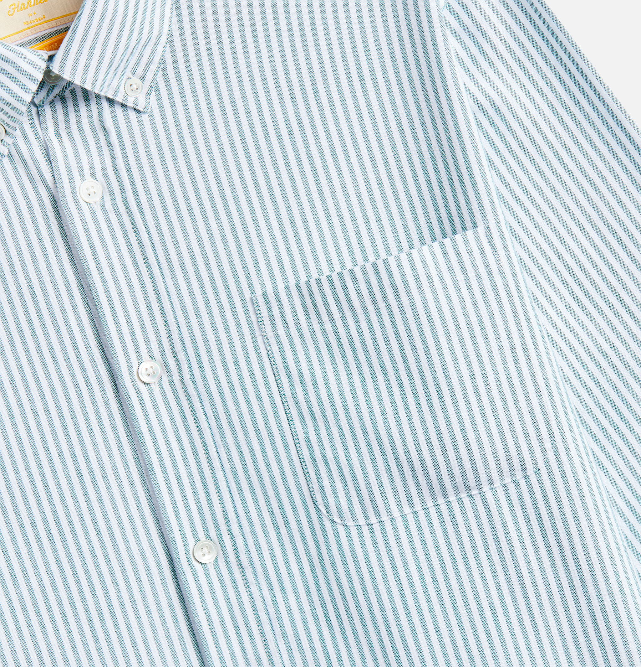 Portuguese Flannel Shirt Belavista Stripe Green