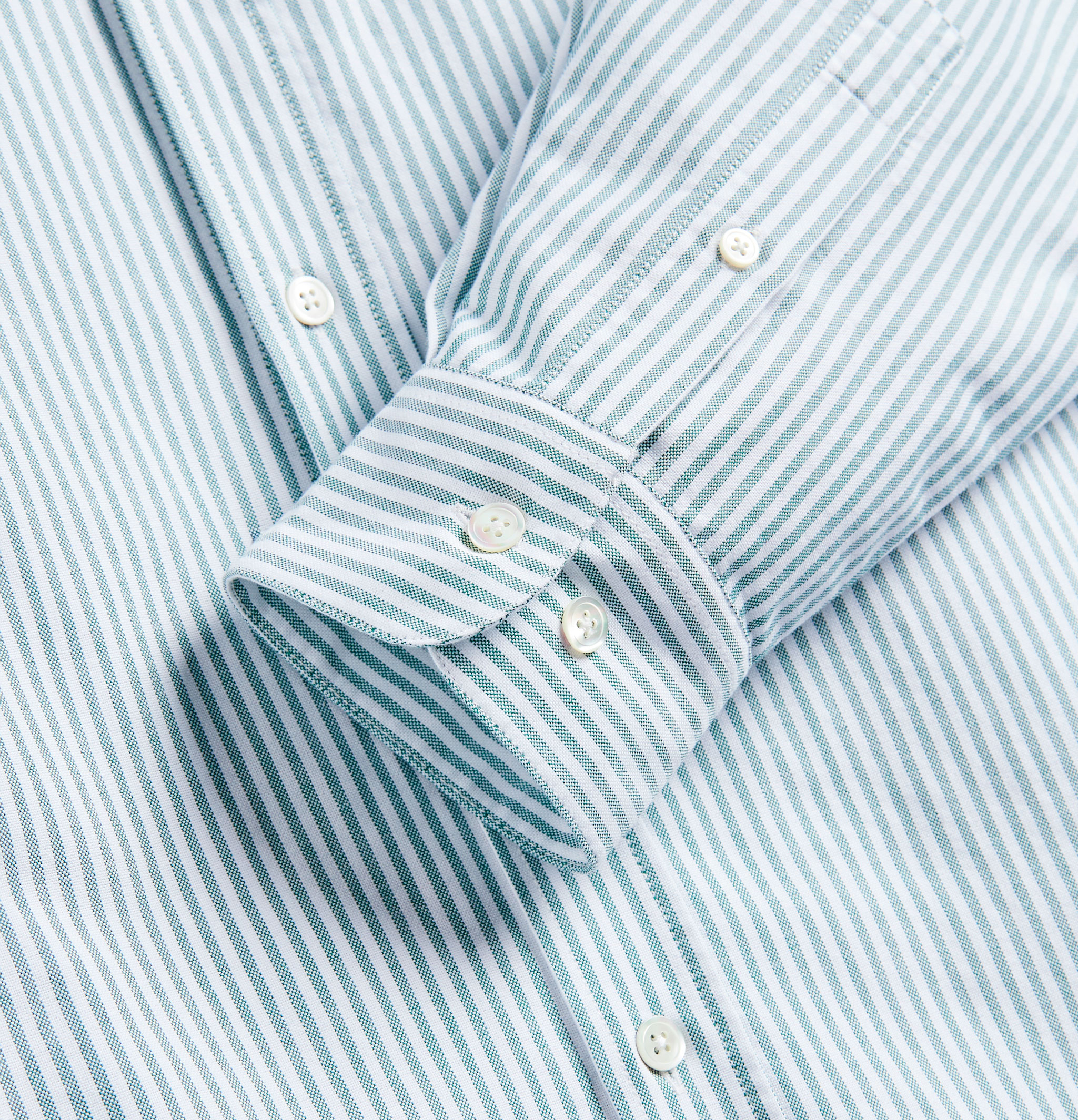Portuguese Flannel Shirt Belavista Stripe Green
