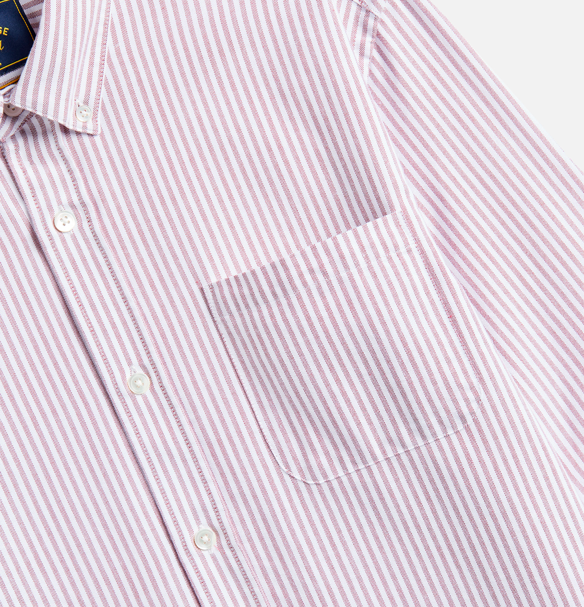 Portuguese Flannel Shirt Belavista Stripe Bordeaux
