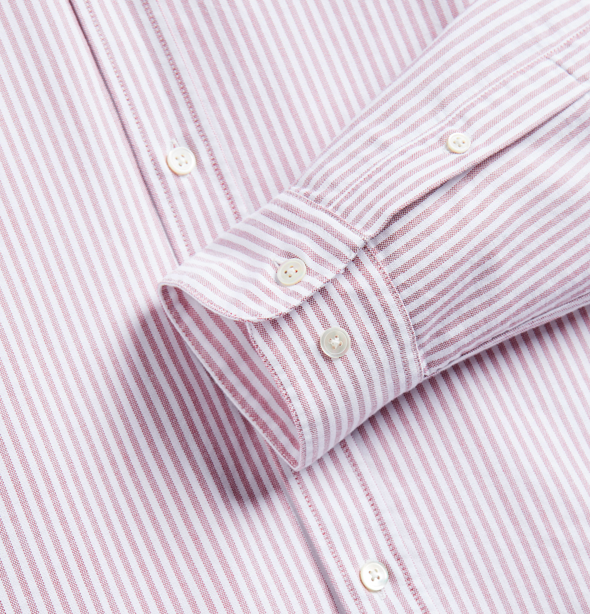 Portuguese Flannel Shirt Belavista Stripe Bordeaux